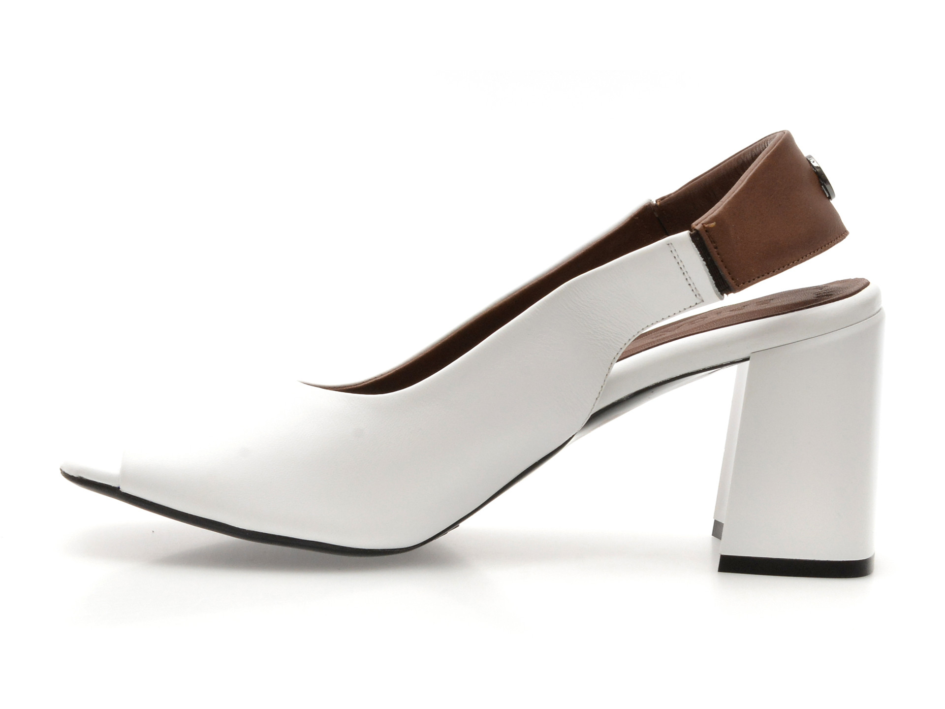 Sandale EPICA albe, 532258, din piele naturala