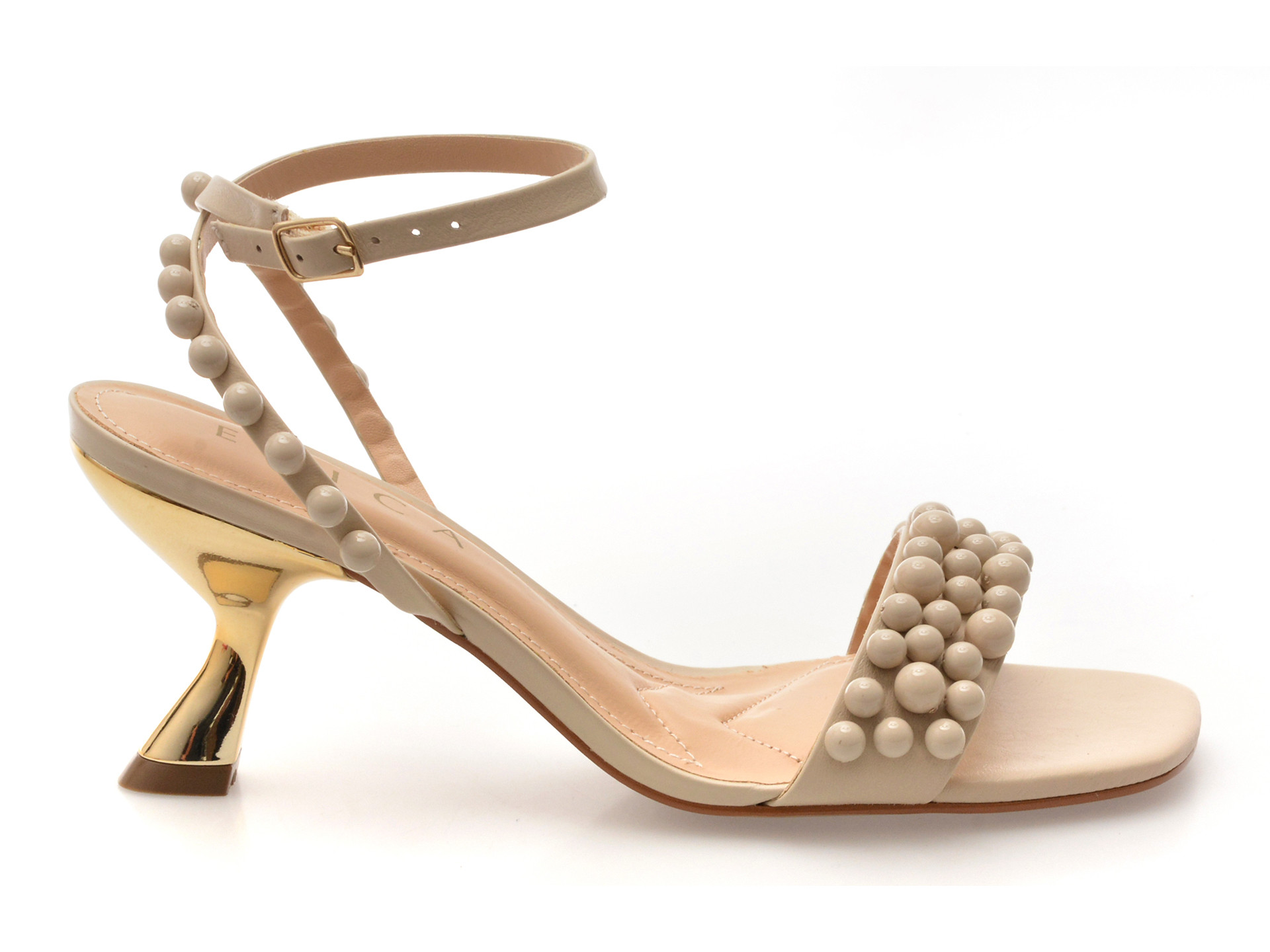 Sandale elegante EPICA nude, 2541001, din piele naturala