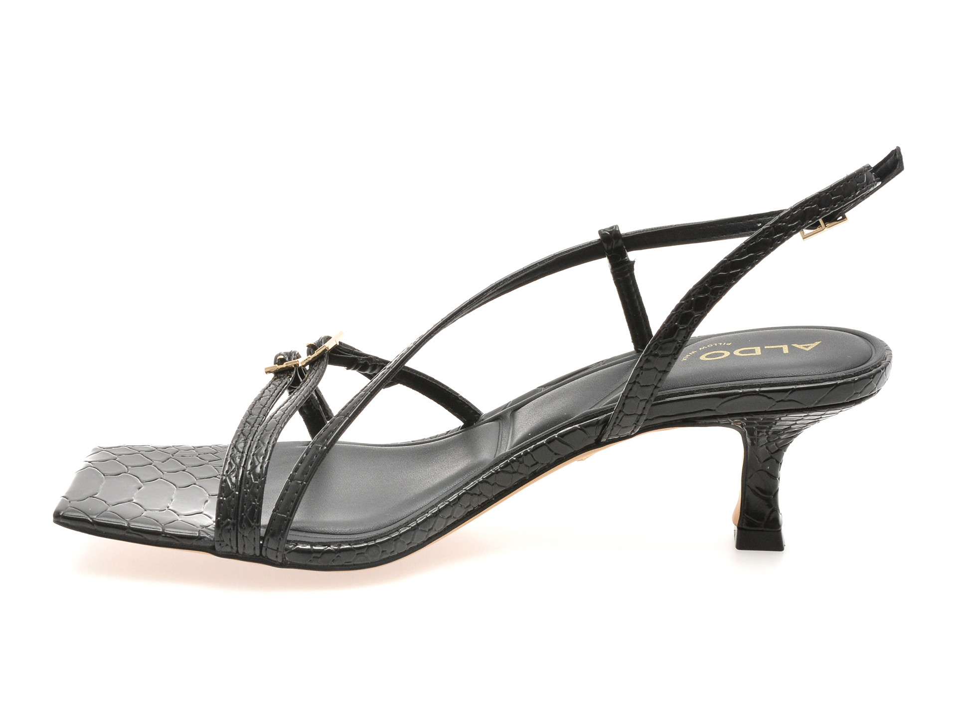 Sandale elegante ALDO negre, HARLIE 001, din piele ecologica