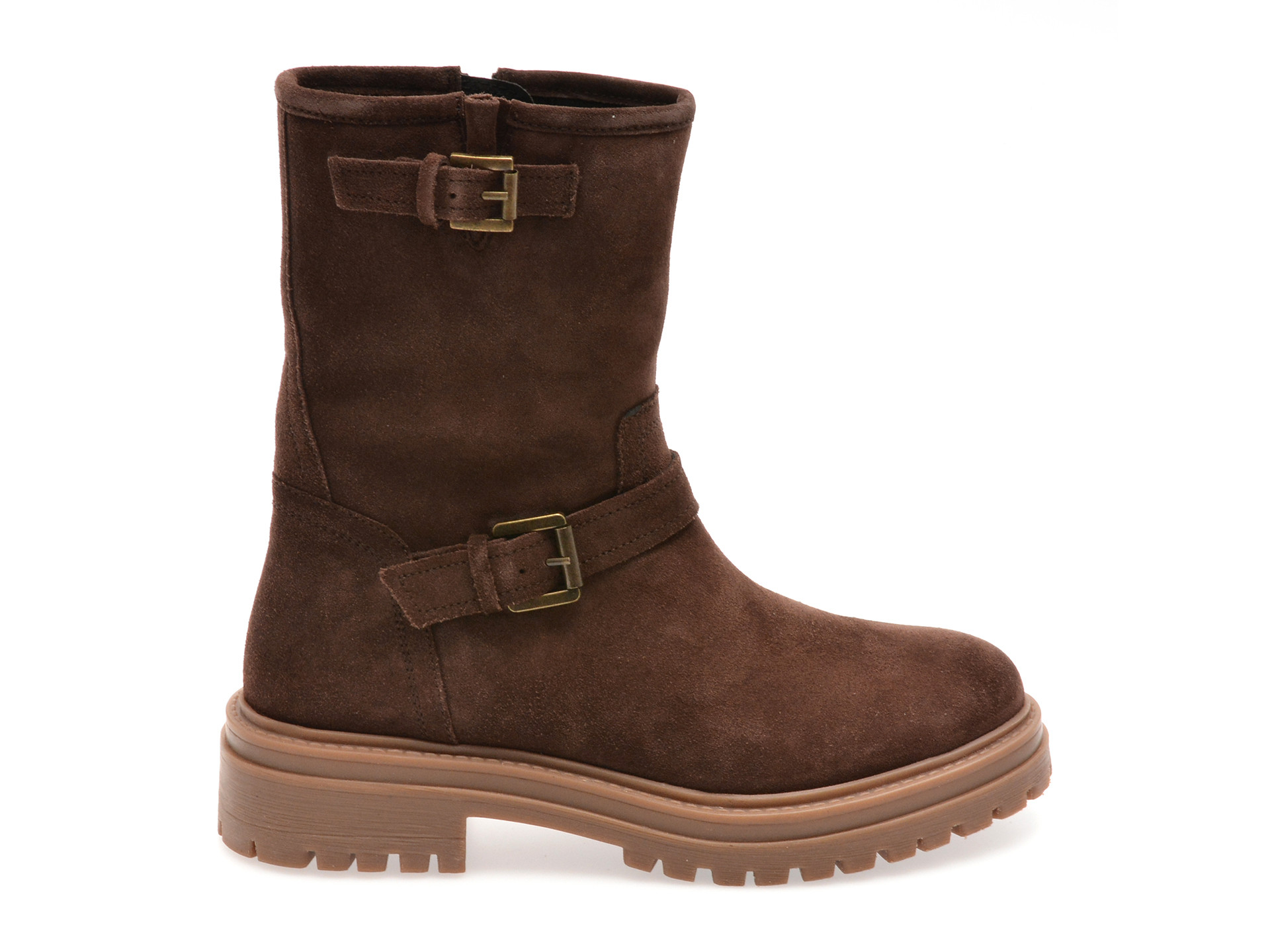 Ghete GEOX maro, D56HRD, din piele intoarsa