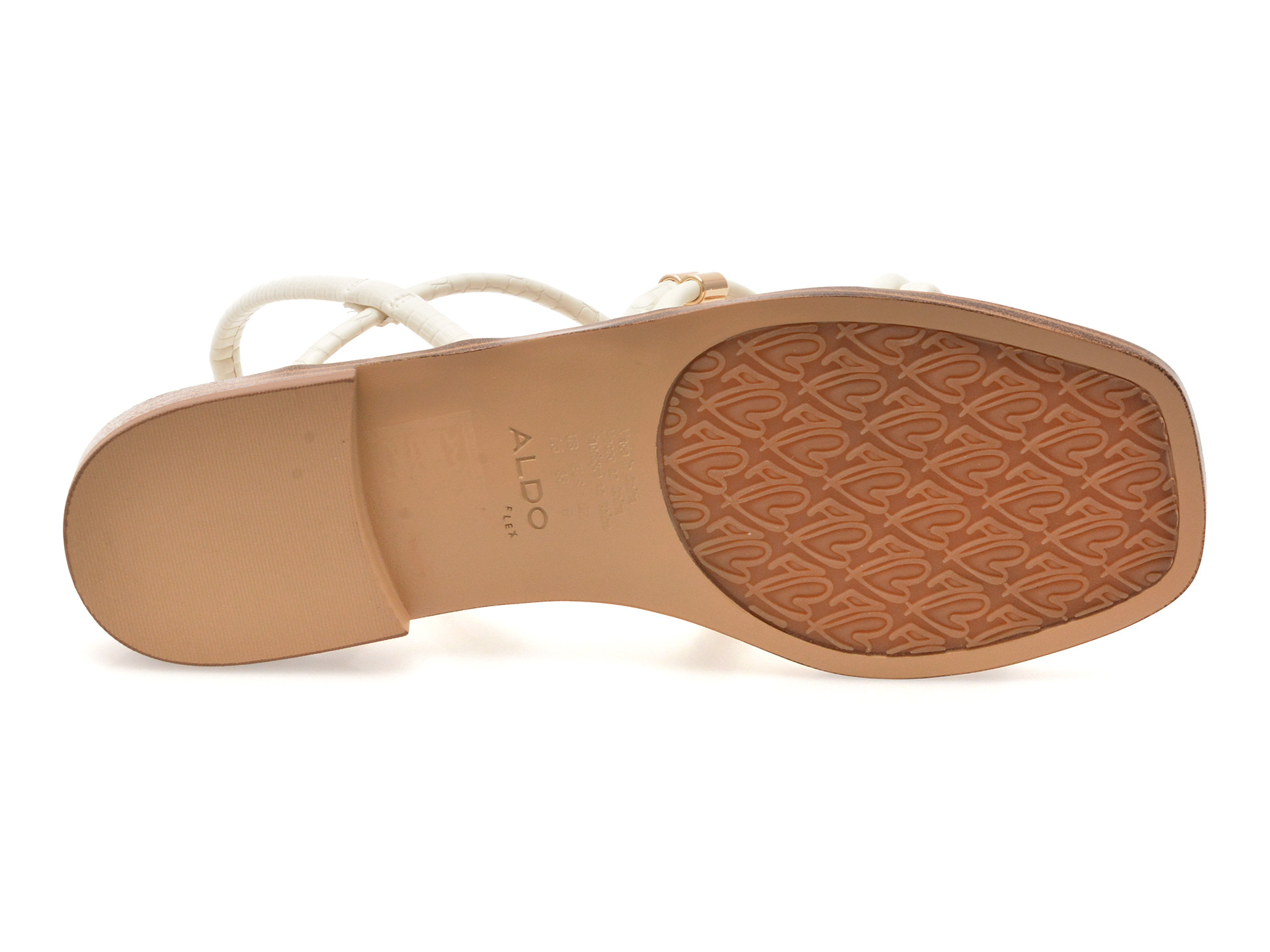 Sandale ALDO albe, BYCHAN 100, din piele ecologica