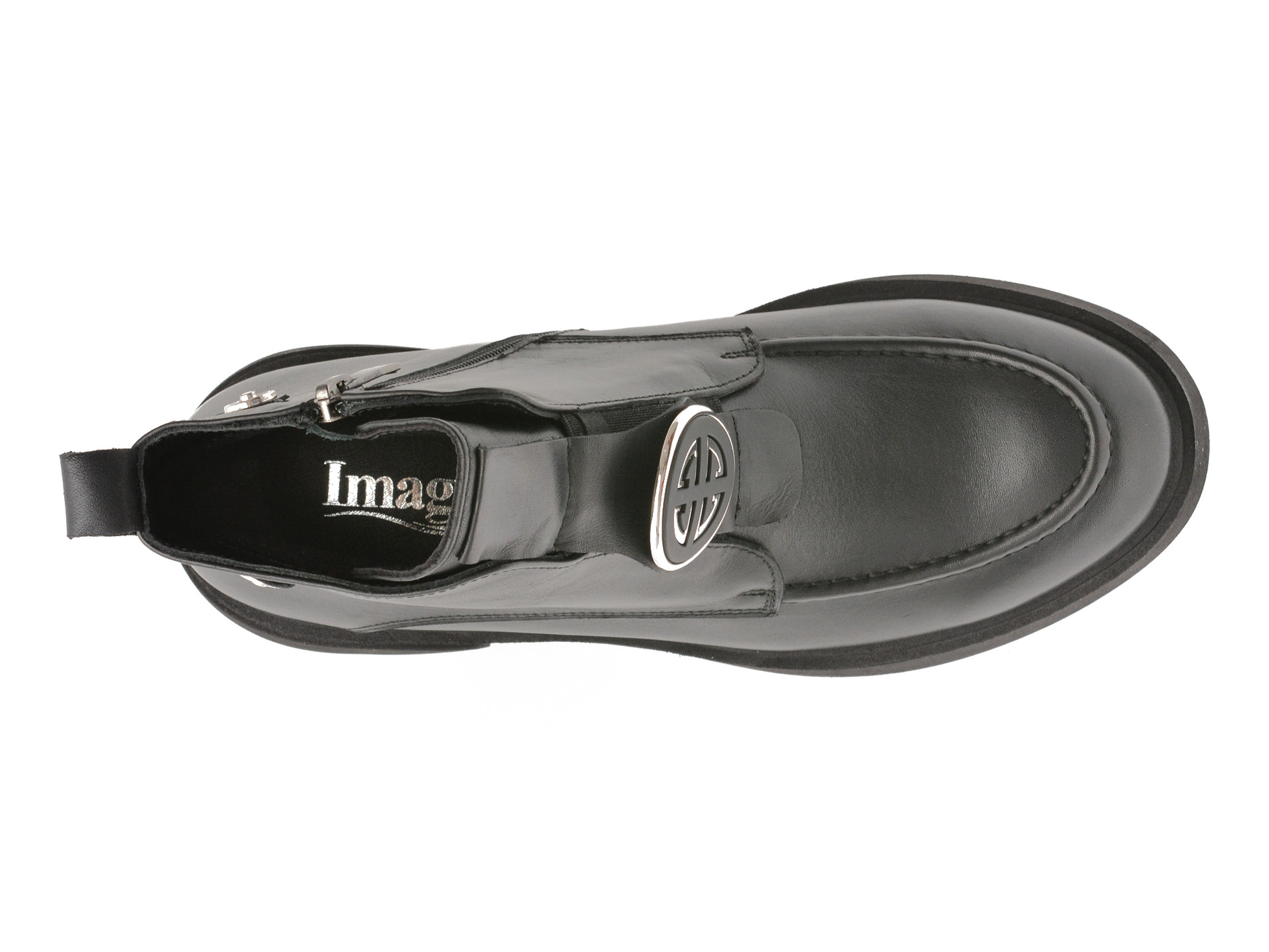 Ghete IMAGE negre, 3695030, din piele naturala