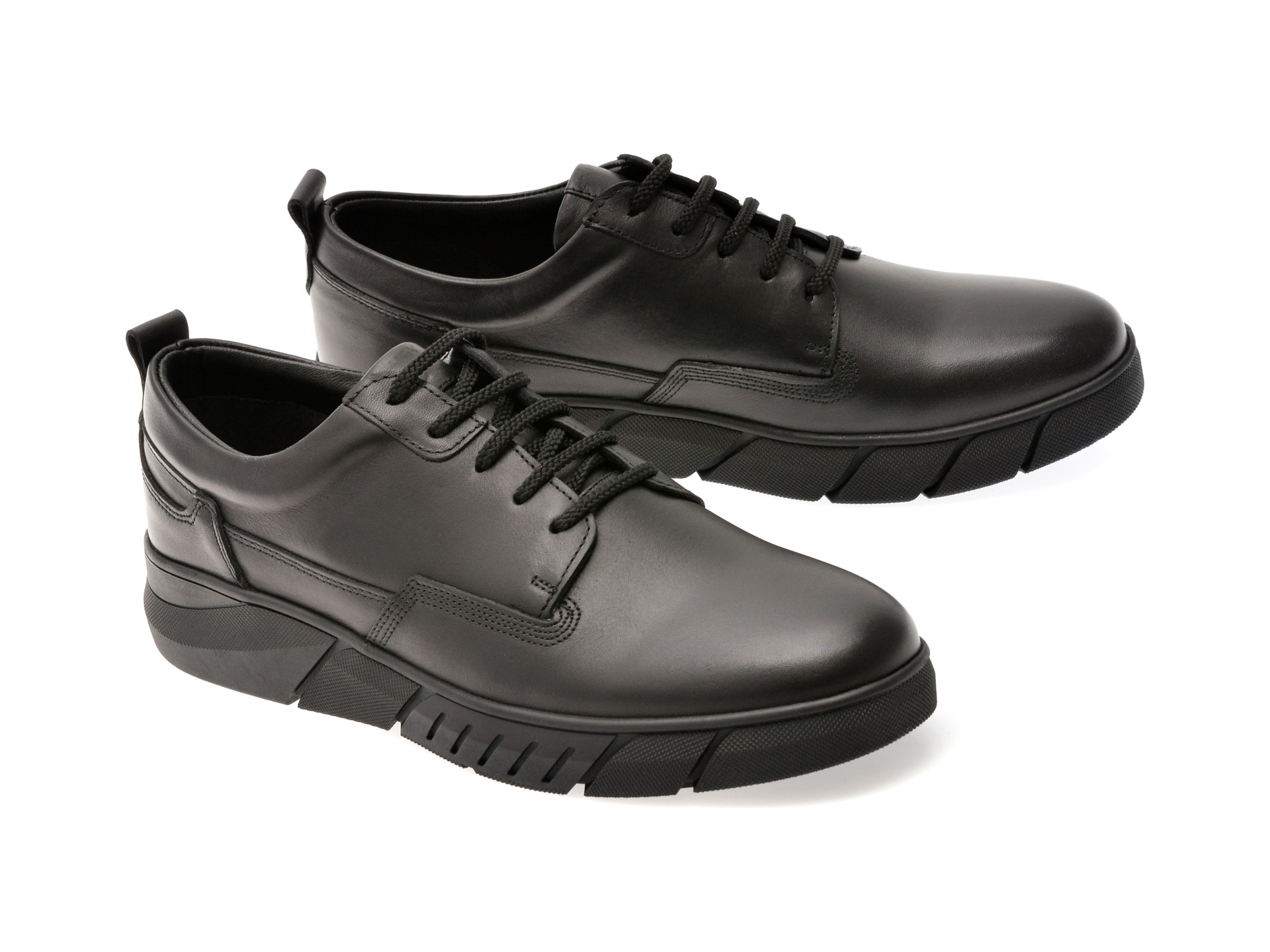 Pantofi OTTER negri, 2291061, din piele naturala