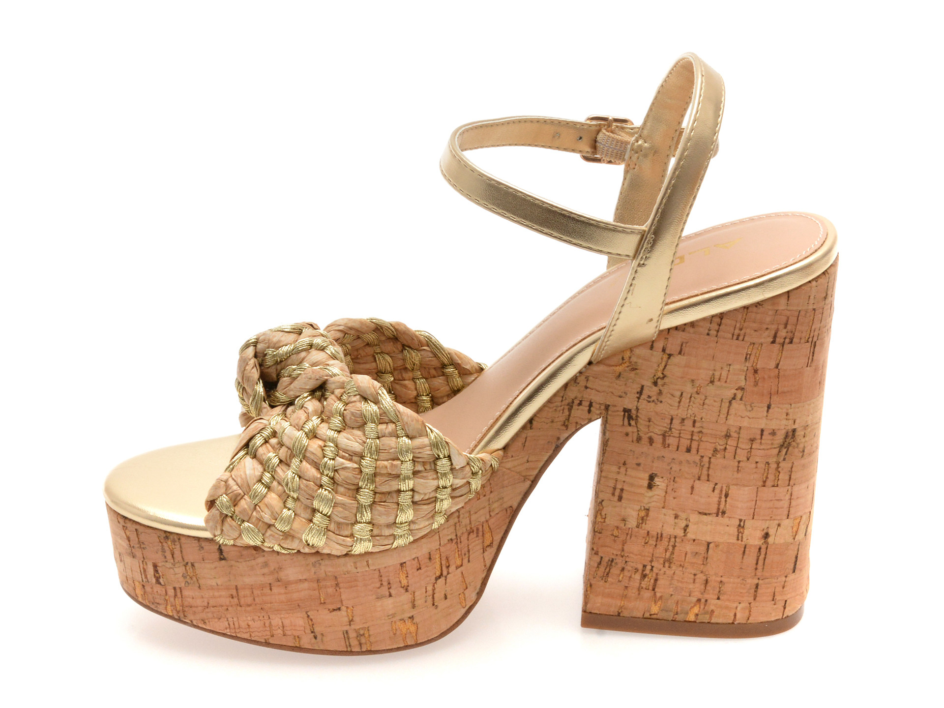 Sandale ALDO aurii, ULIALDAN 710, din material textil