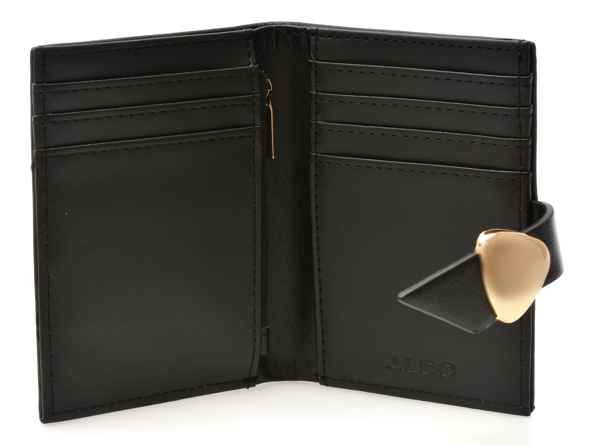 Portofel ALDO negru, VALANAGYN 001, din piele ecologica