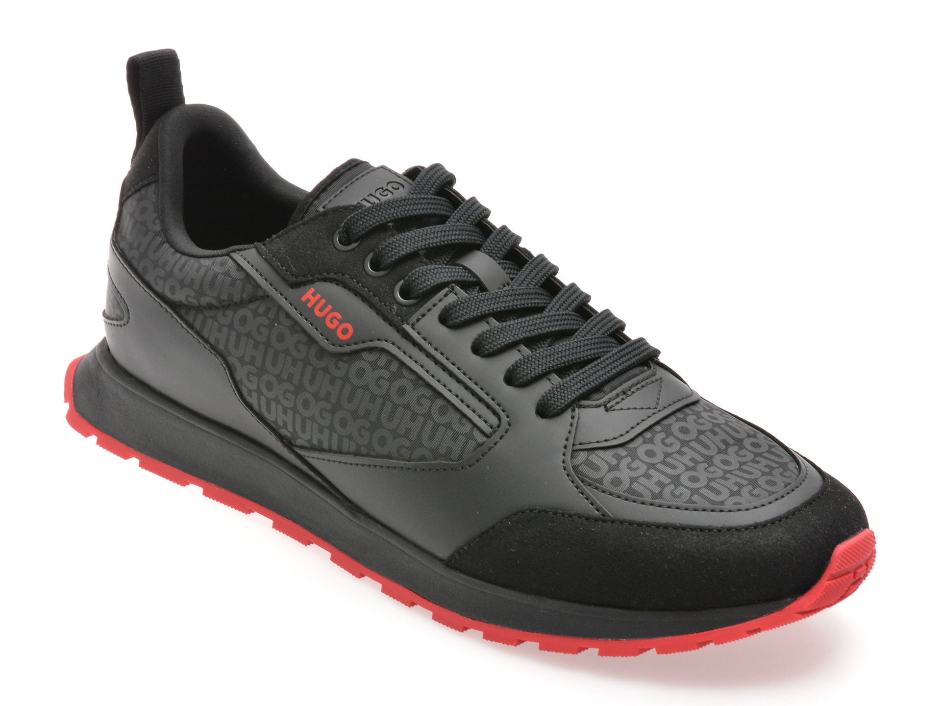 Pantofi sport HUGO negri, 6205, din material textil