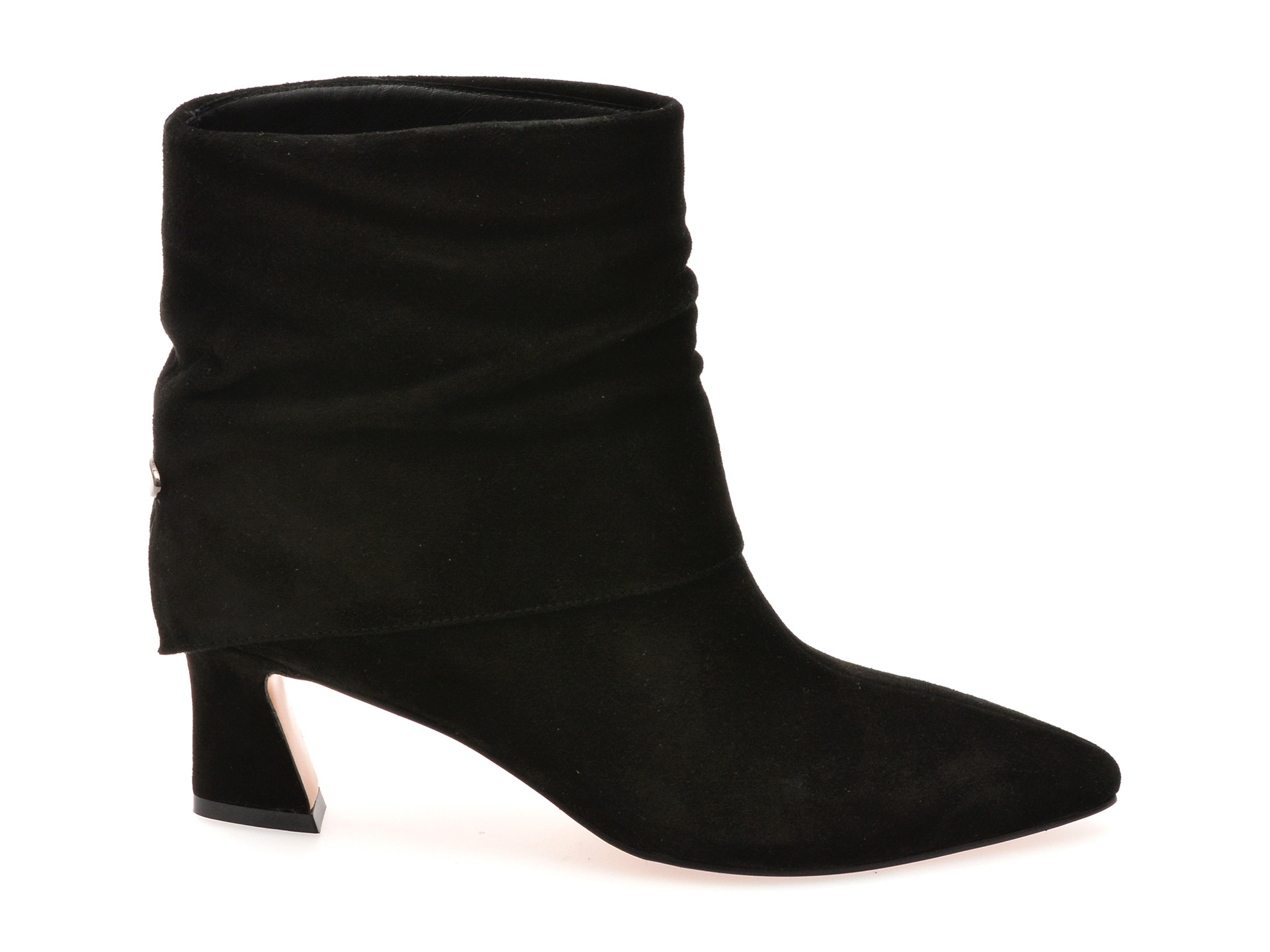 Botine elegante ALDO negre, 1122F, din piele intoarsa