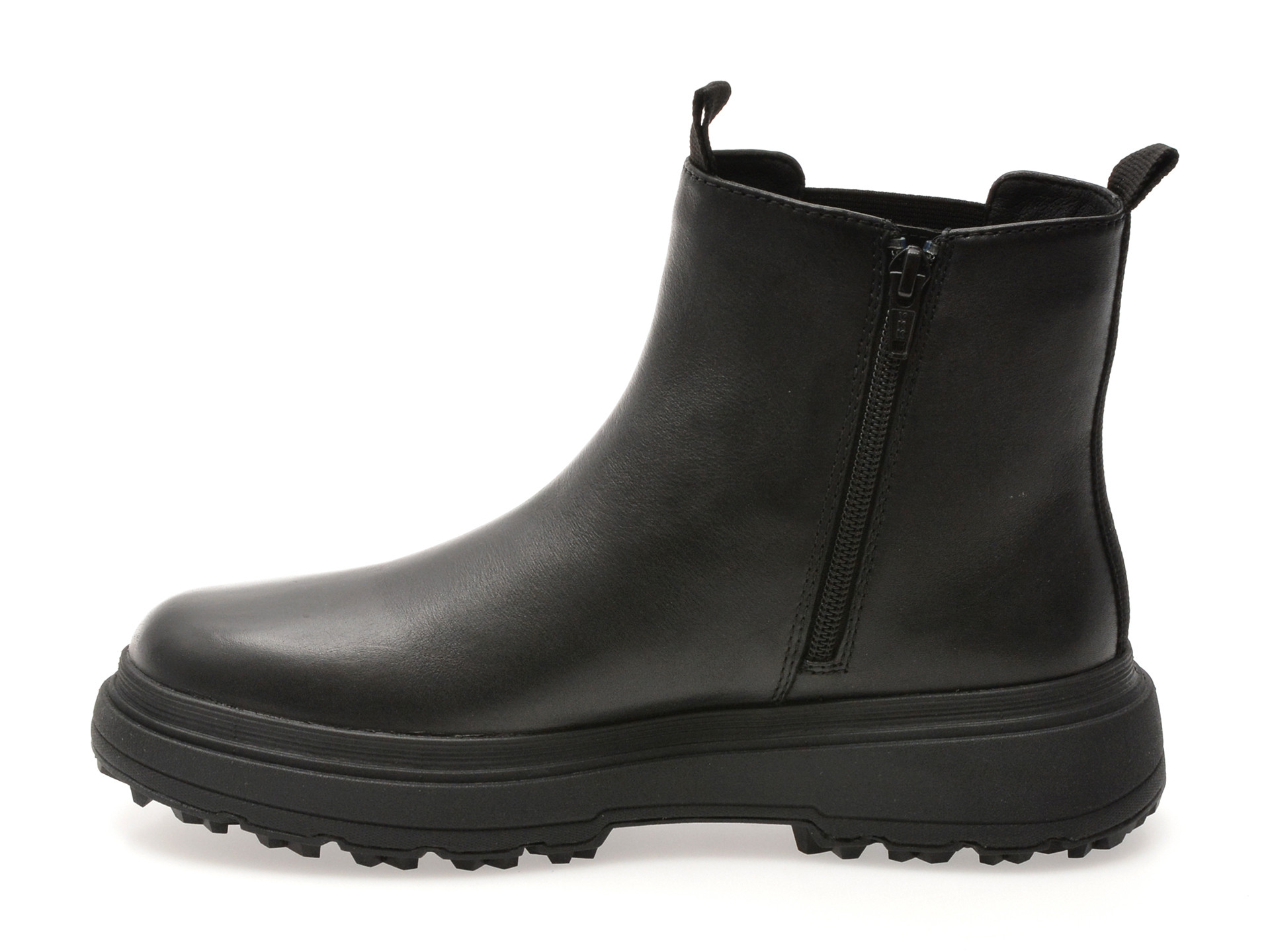 Ghete GEOX negre, D46XMD, din piele naturala