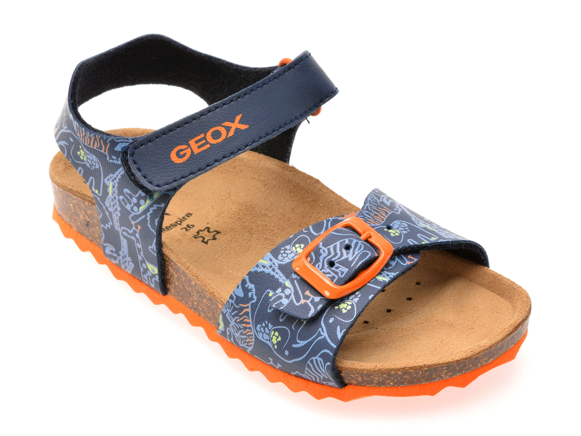 Sandale GEOX bleumarin, J028LB, din piele ecologica