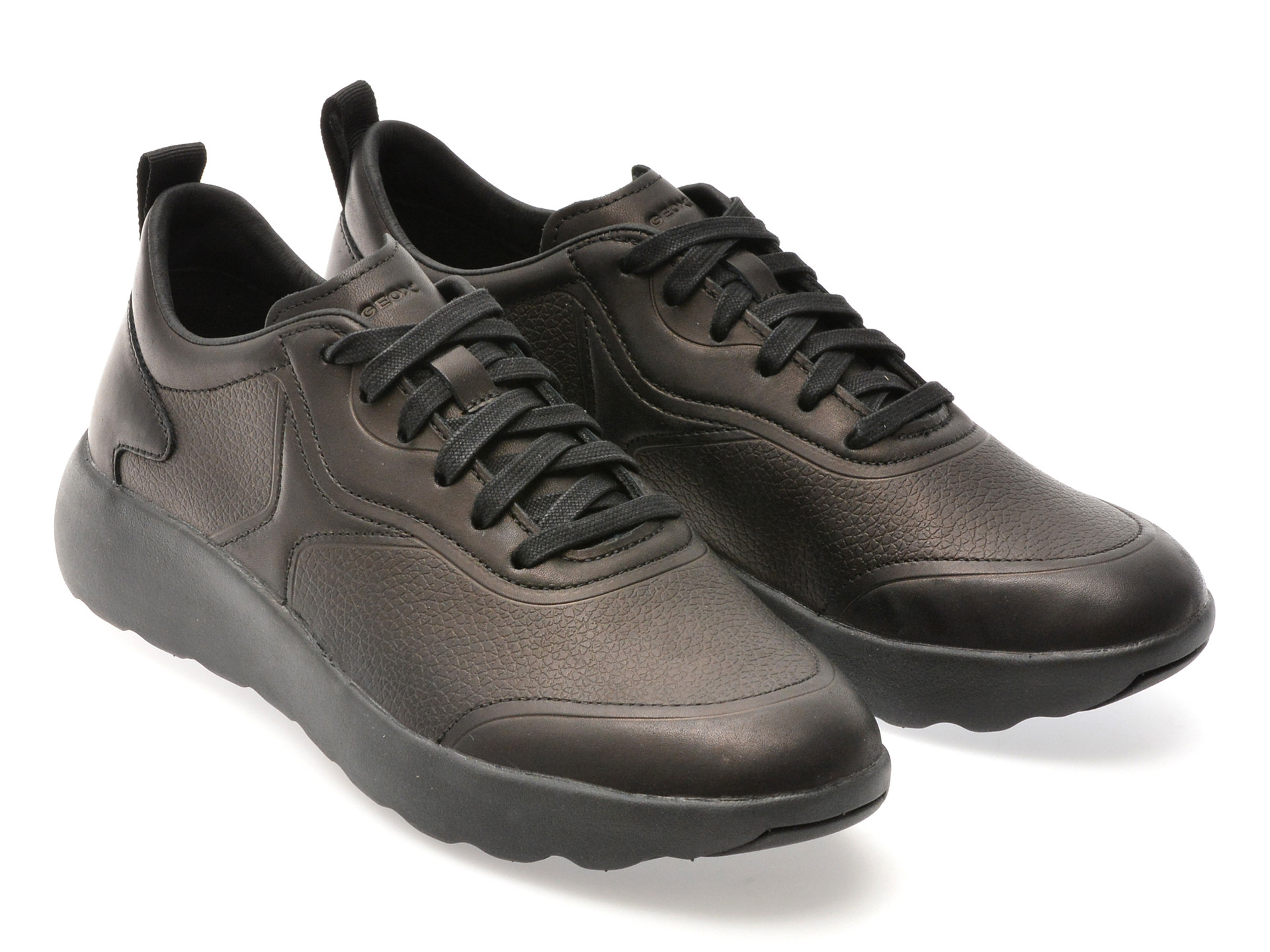 Pantofi sport GEOX negri, U45LFB, din piele naturala