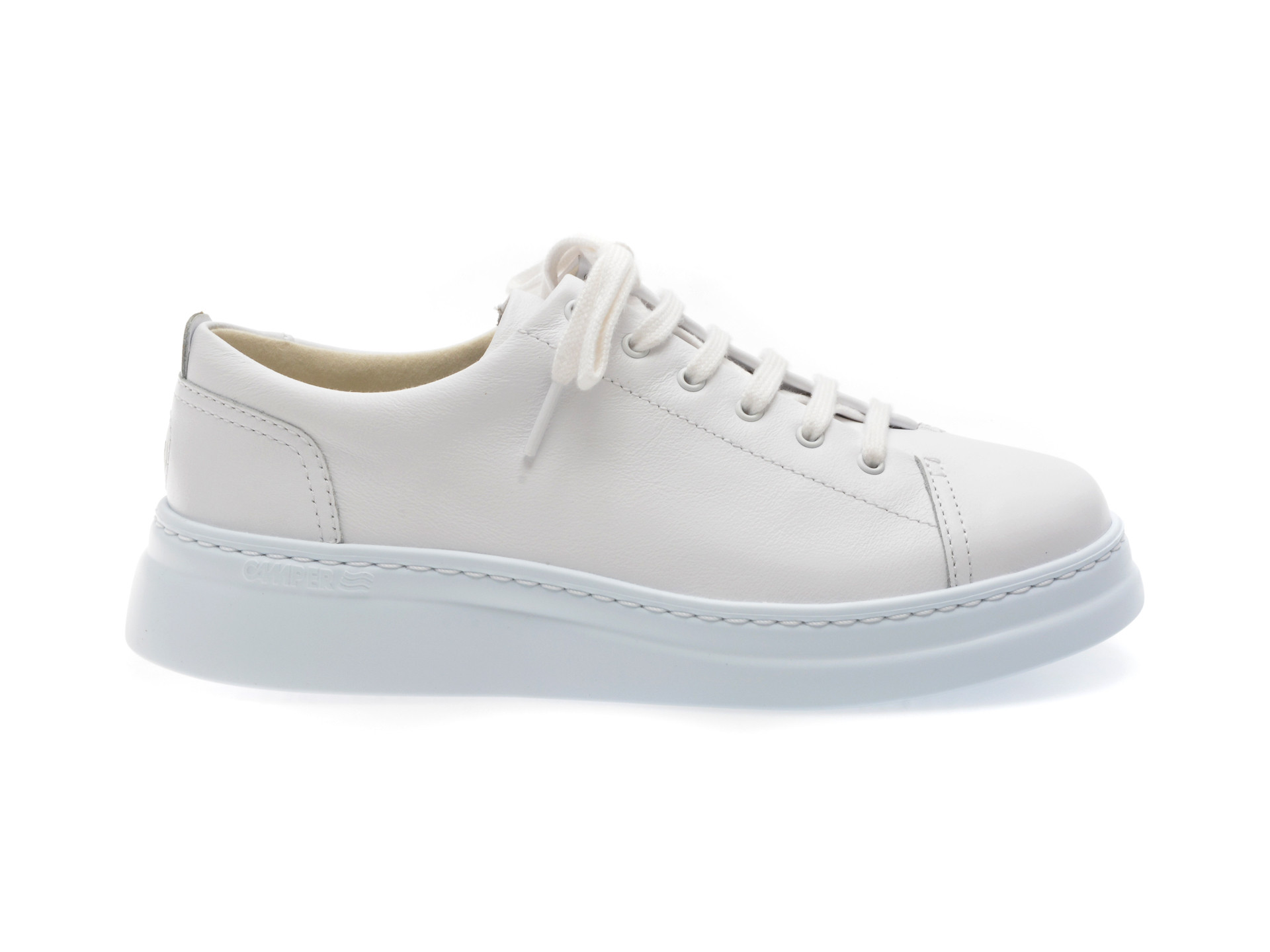 Pantofi sport CAMPER albi, RUNNER, din piele naturala