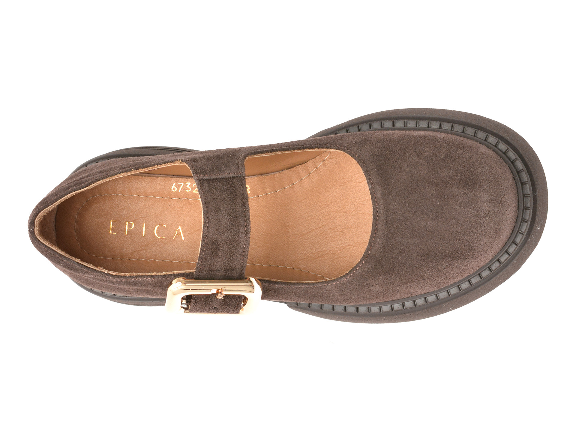 Pantofi EPICA maro, 4196732, din piele intoarsa
