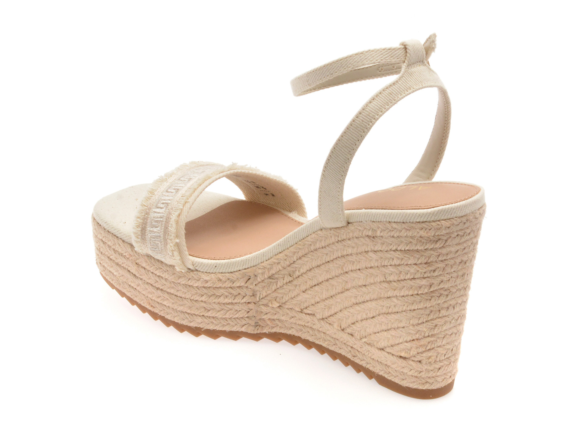 Sandale ALDO albe, ABERITRAM 110, din material textil