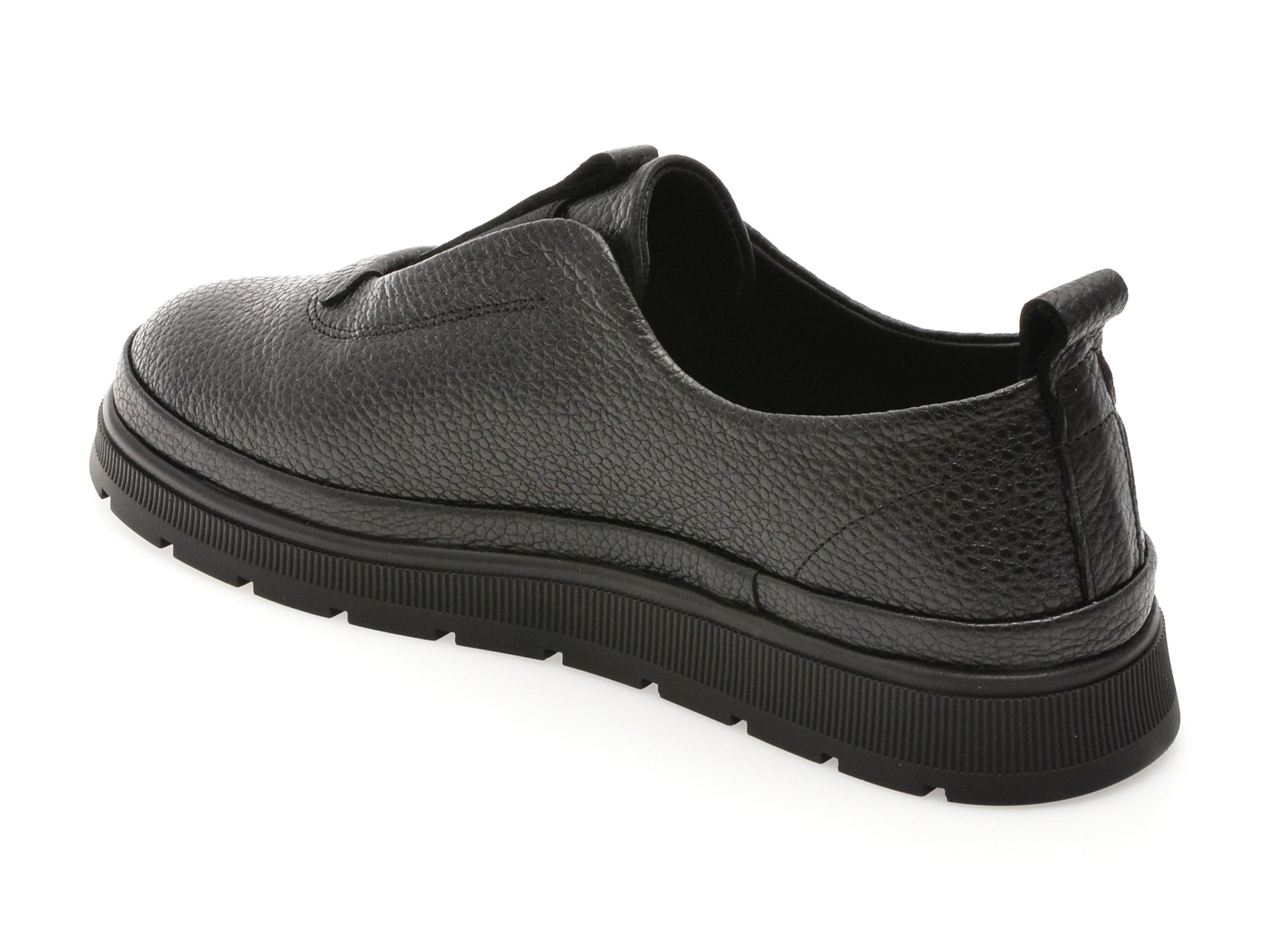 Pantofi IMAGE negri, 146A266, din piele naturala