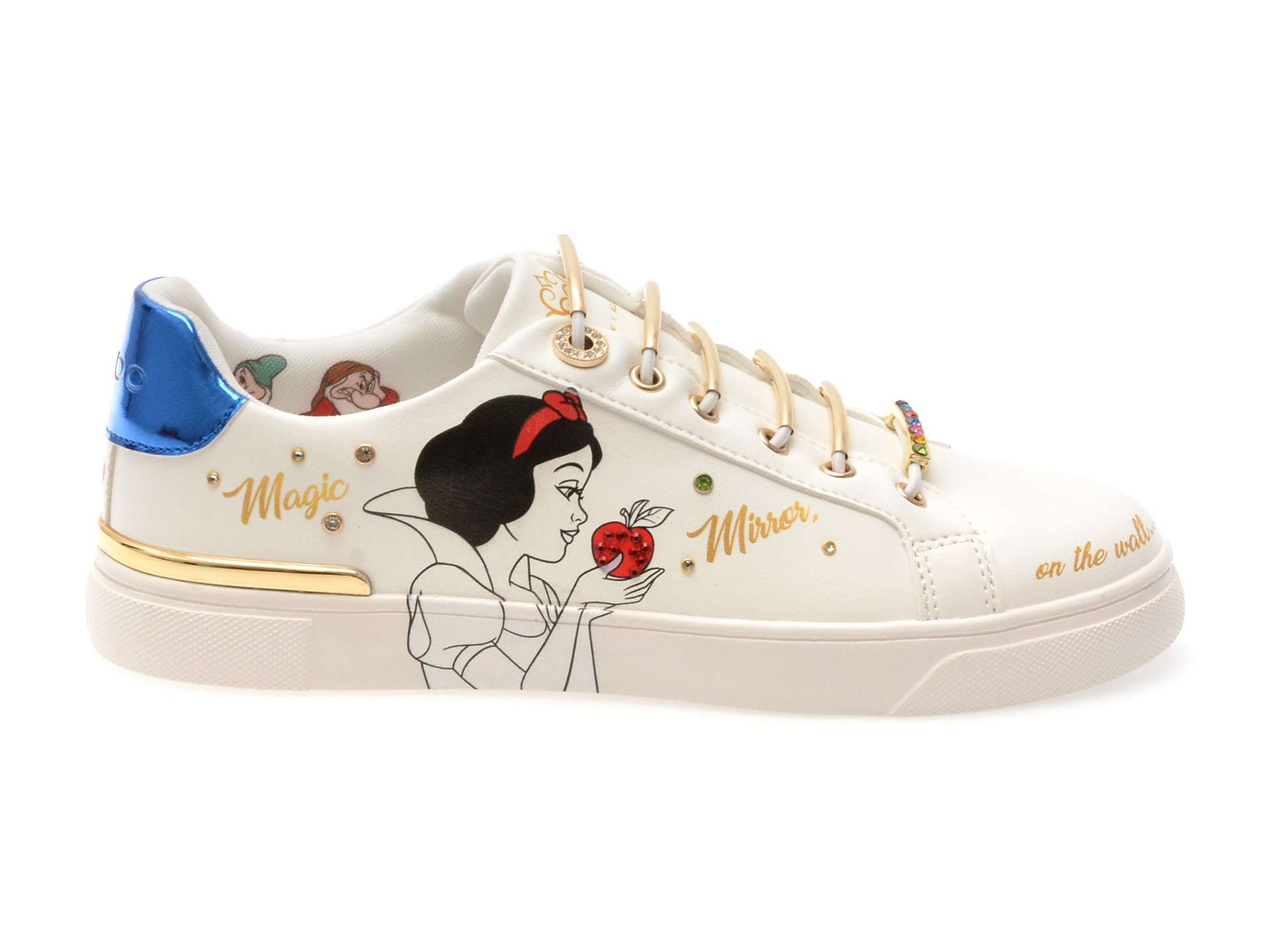 Pantofi sport ALDO albi, SNOW WHITE KICKS 110, din piele ecologica