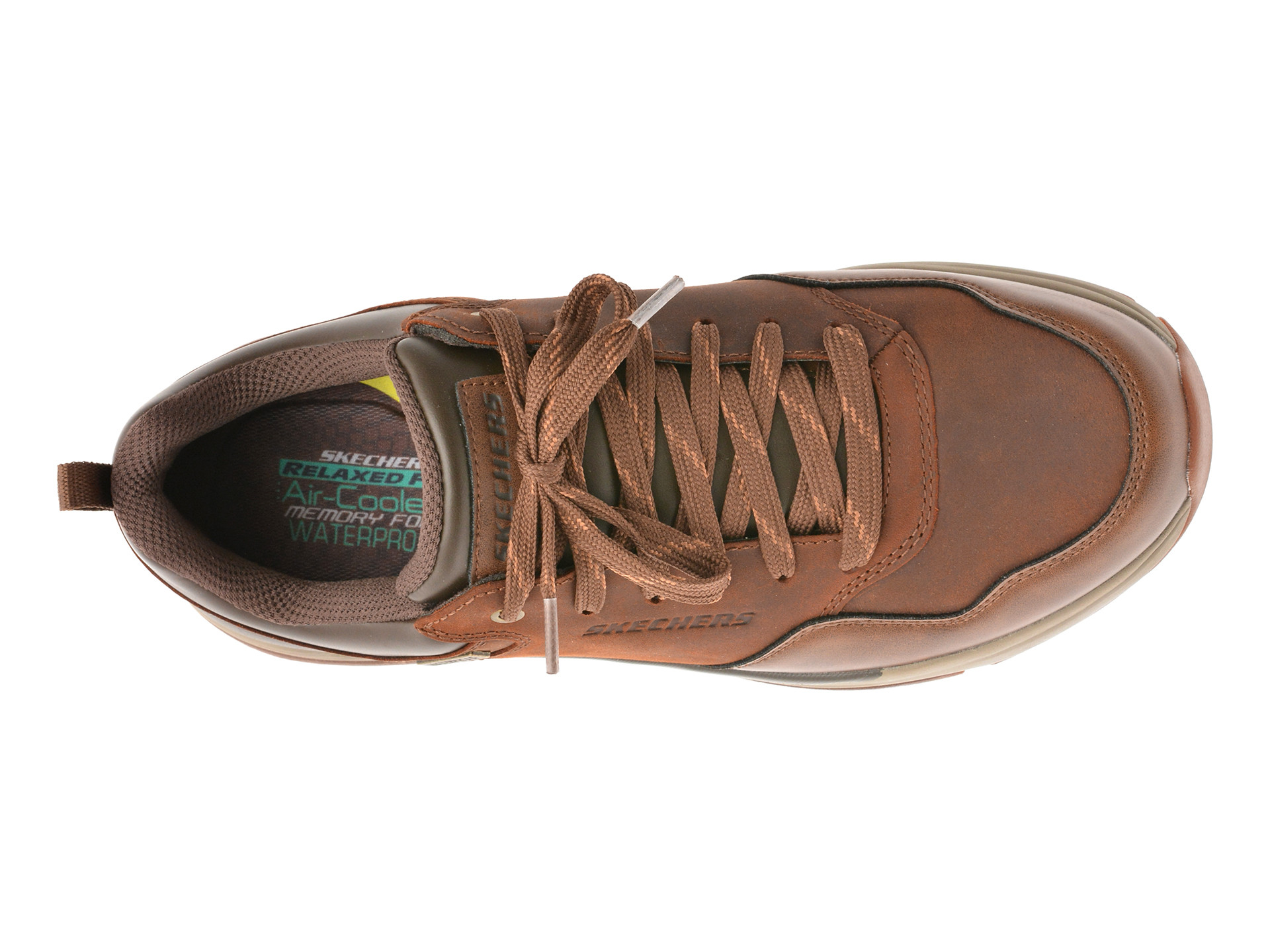 Pantofi sport SKECHERS maro, BENAGO, din piele naturala