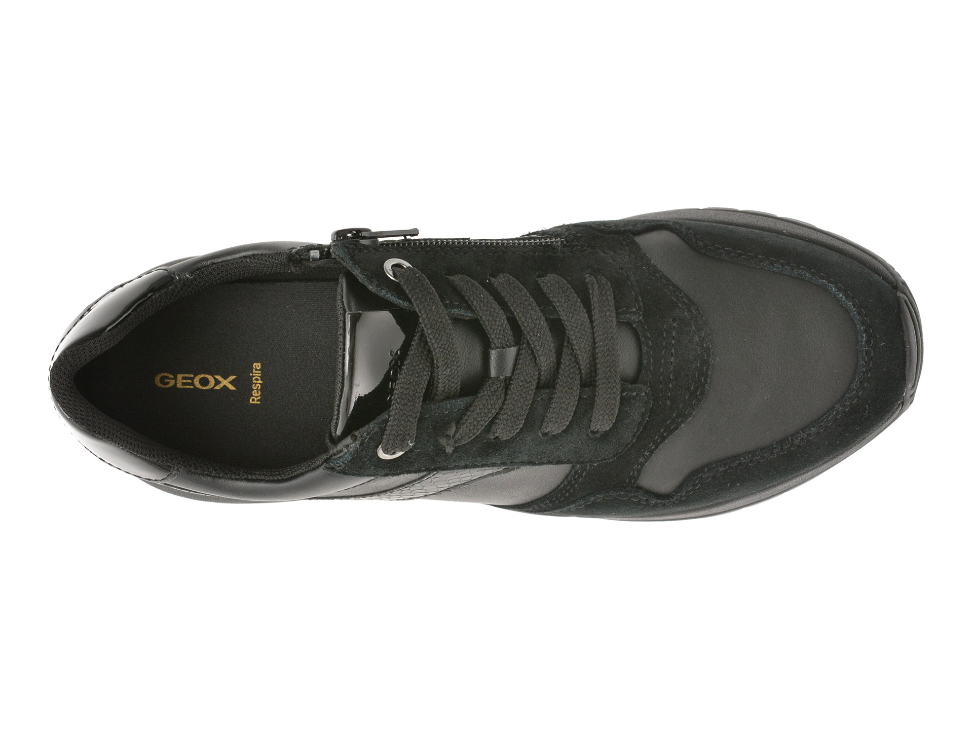 Pantofi sport GEOX negri, D5600B, din piele naturala