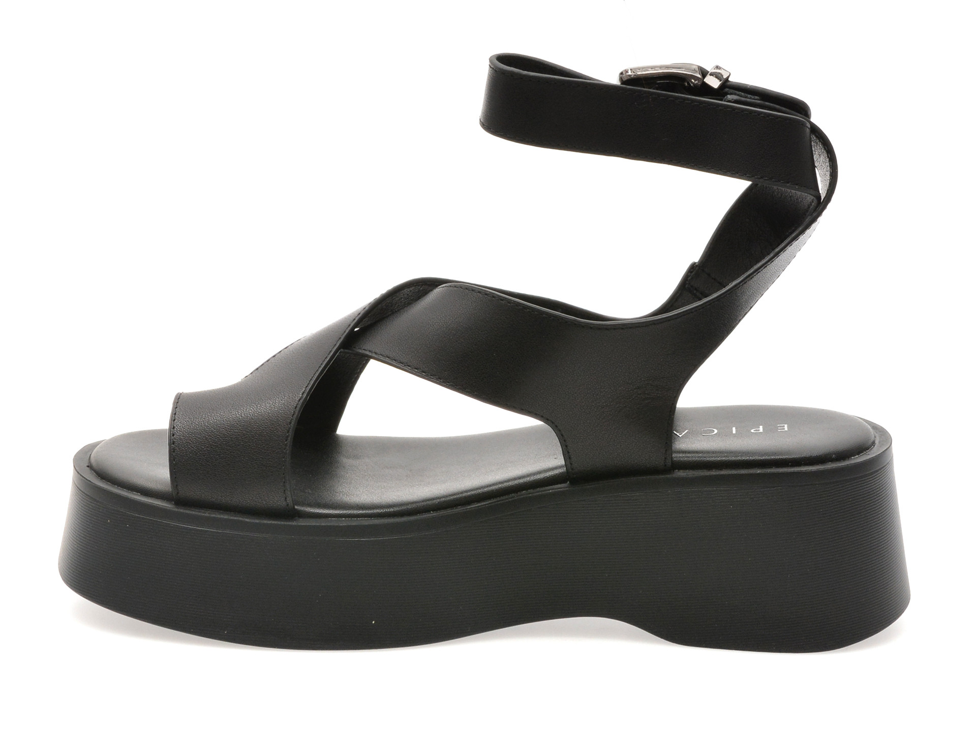 Sandale EPICA negre, 935AG17, din piele naturala