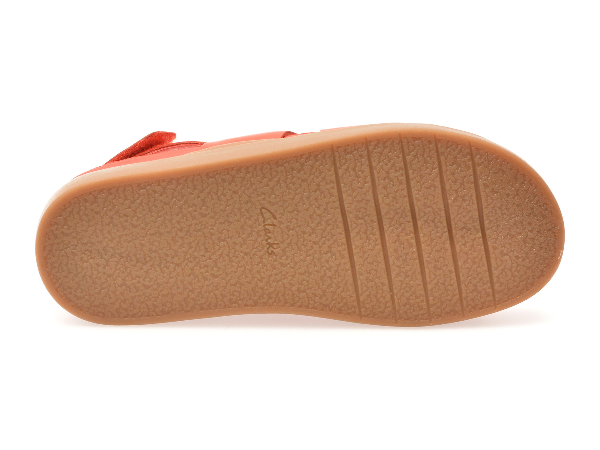 Sandale CLARKS rosii, ARISTELLA SUN, din piele naturala