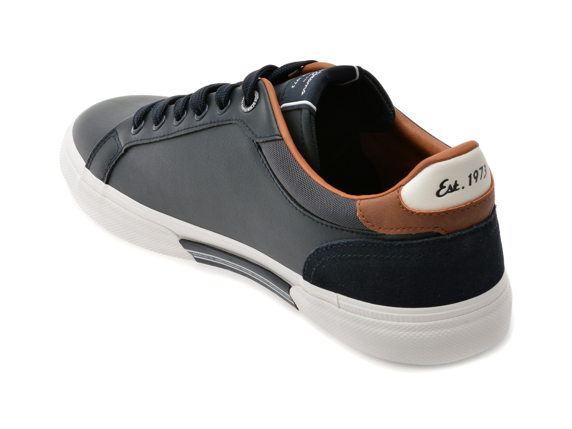 Pantofi sport PEPE JEANS bleumarin, KENTON COURT , din piele ecologica