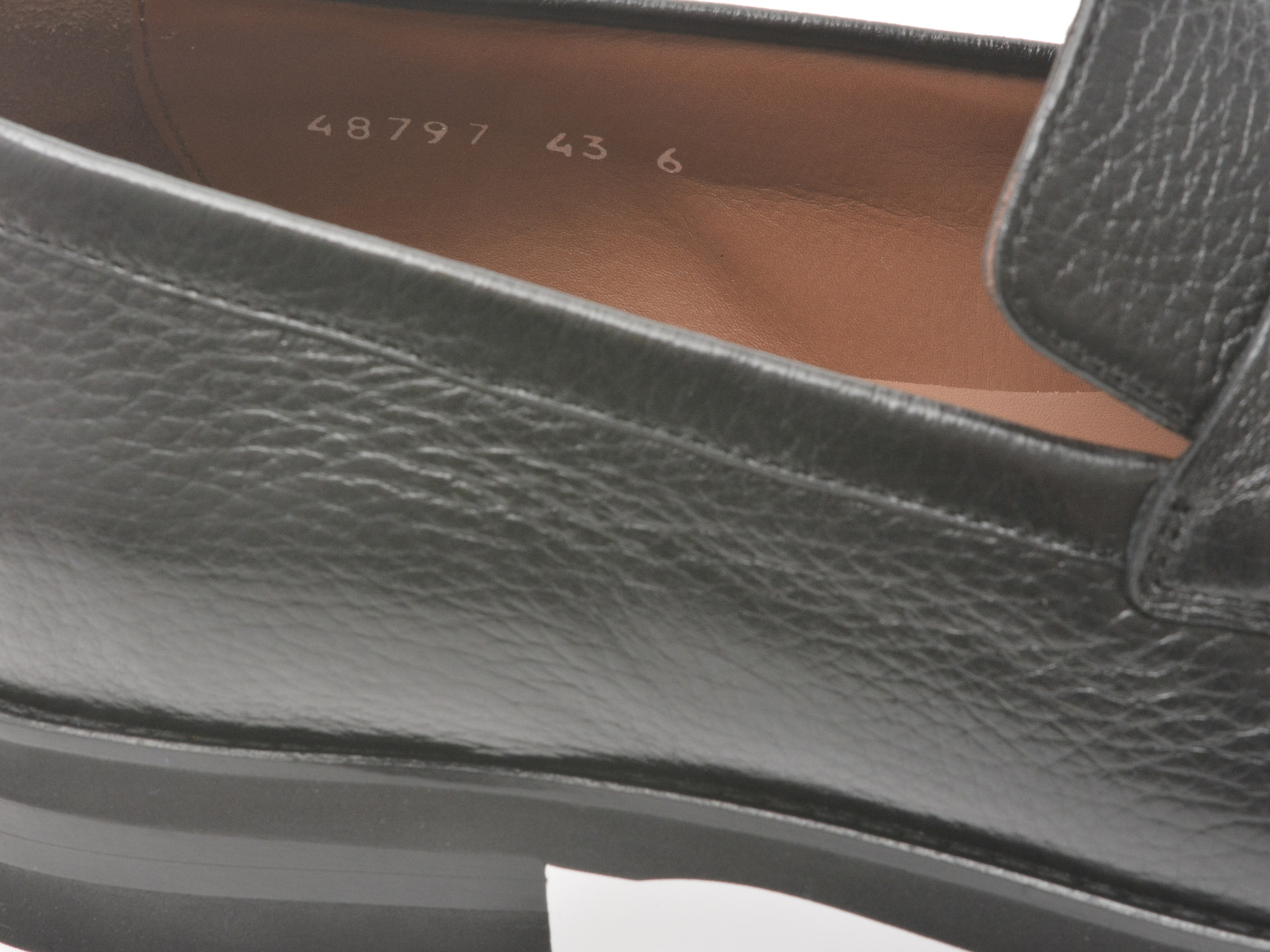 Mocasini eleganti LE COLONEL negri, 48797, din piele naturala