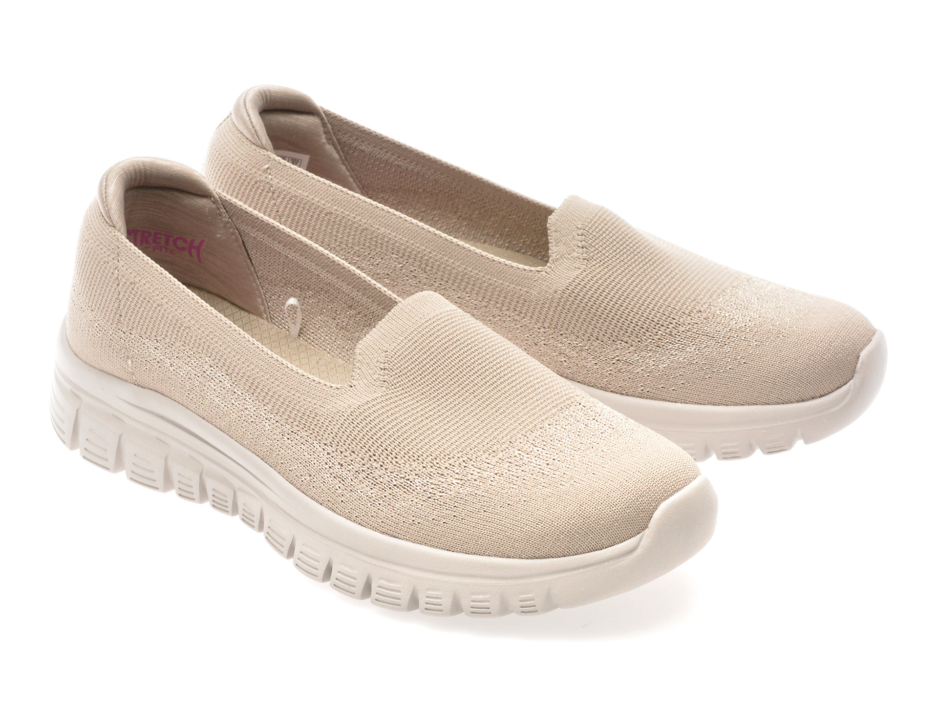 Pantofi sport SKECHERS gri, GRACEFUL, din material textil