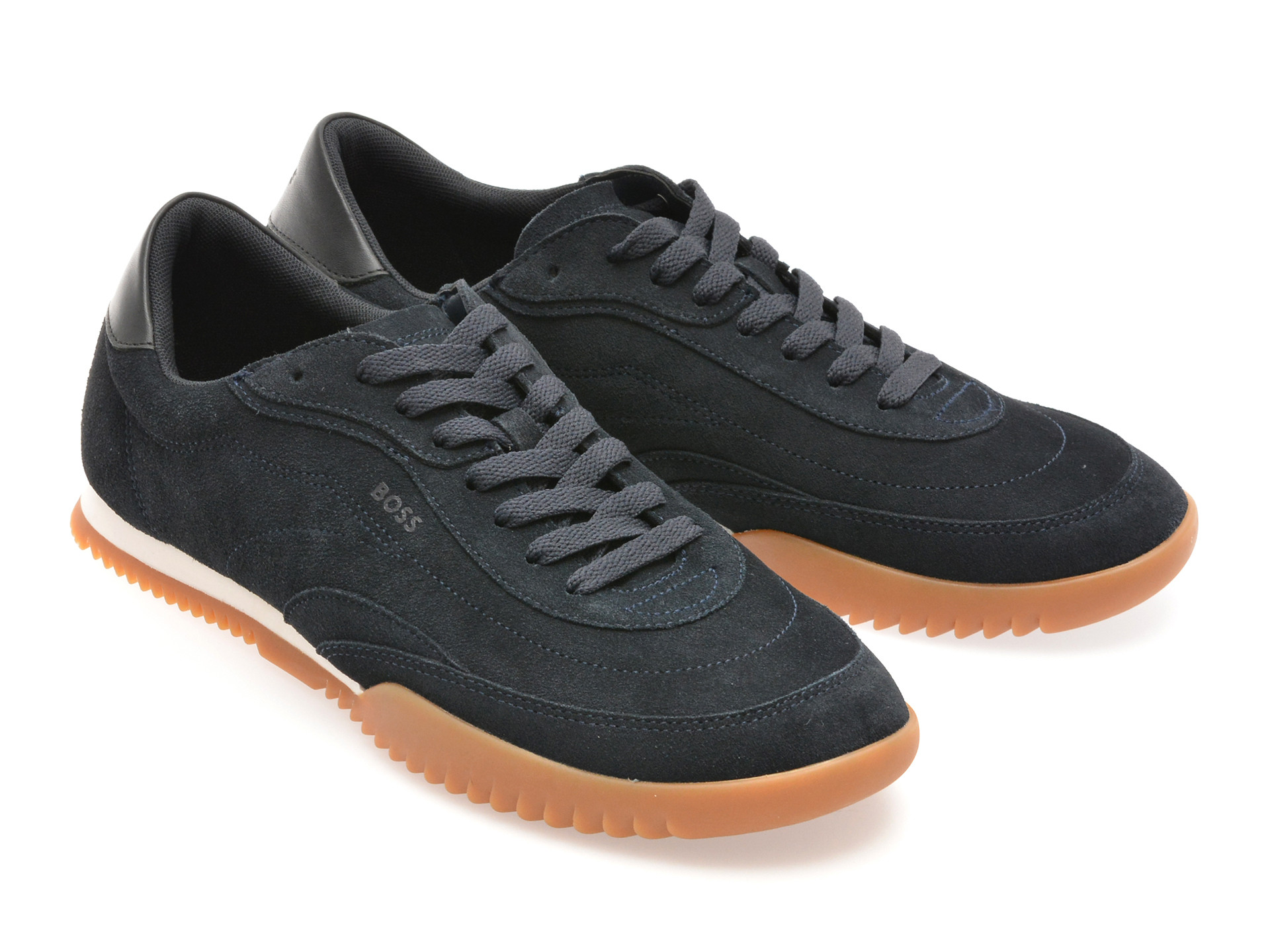 Pantofi sport BOSS bleumarin, 8707, din piele intoarsa