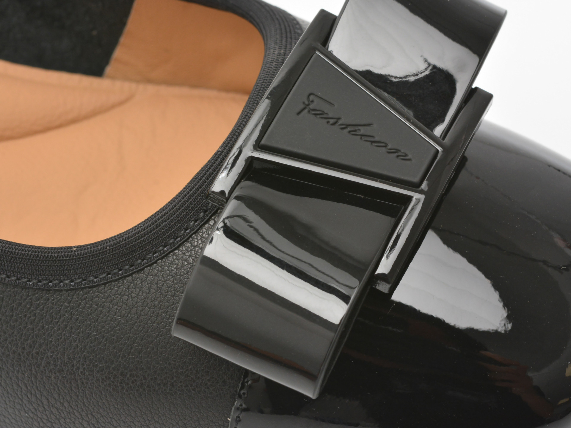 Balerini EPICA negri, 1D5570, din piele naturala