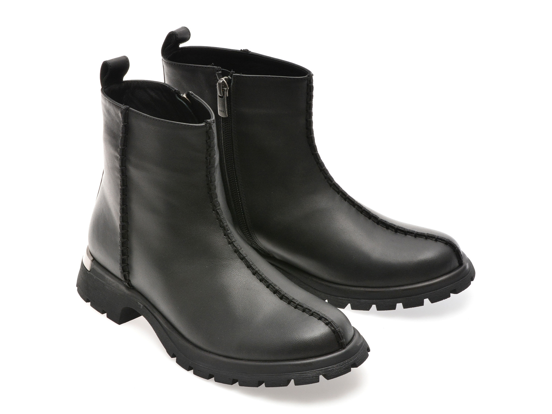 Ghete IMAGE negre, 208300, din piele naturala