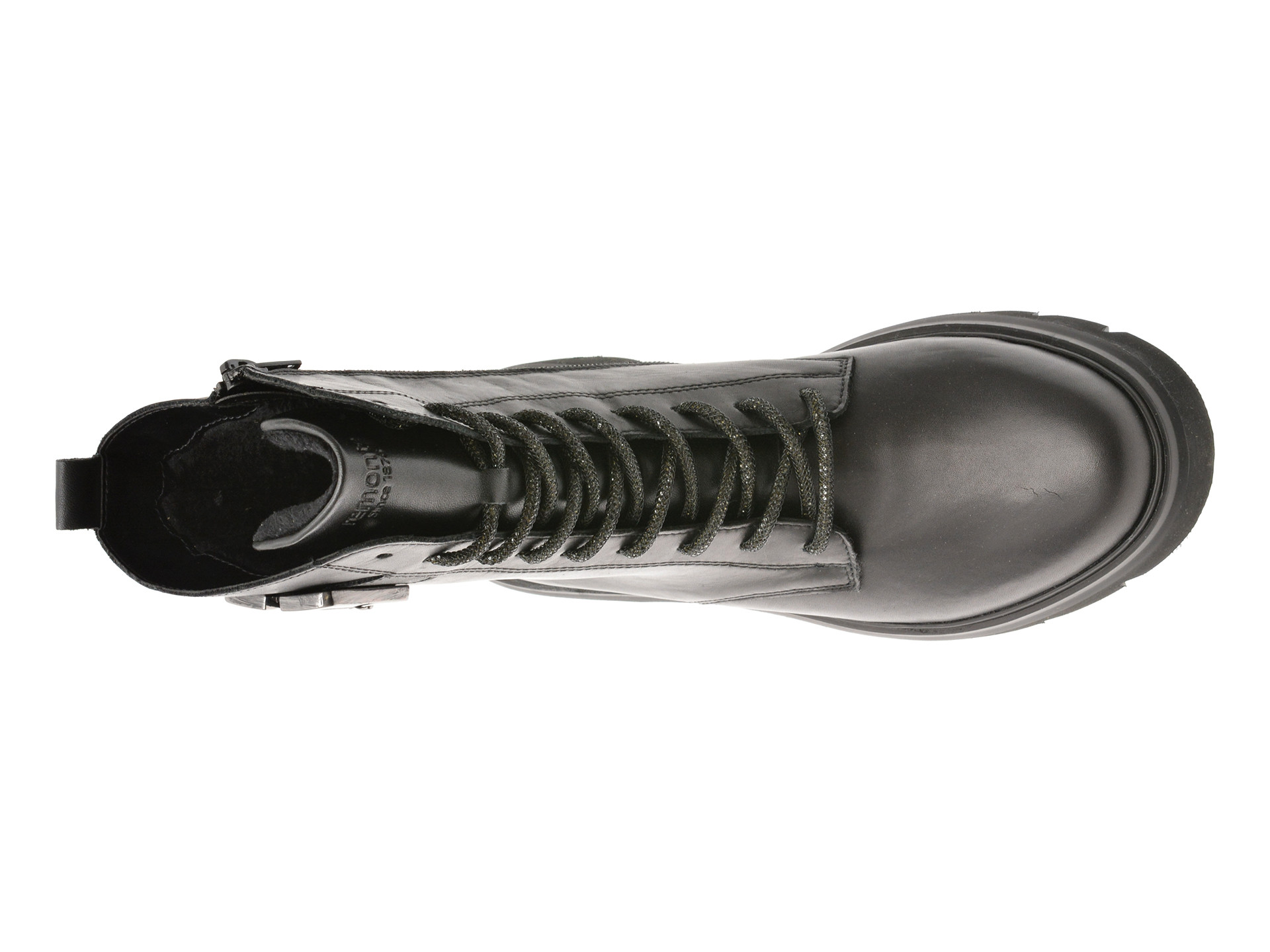 Bocanci REMONTE negri, D1W82, din piele naturala