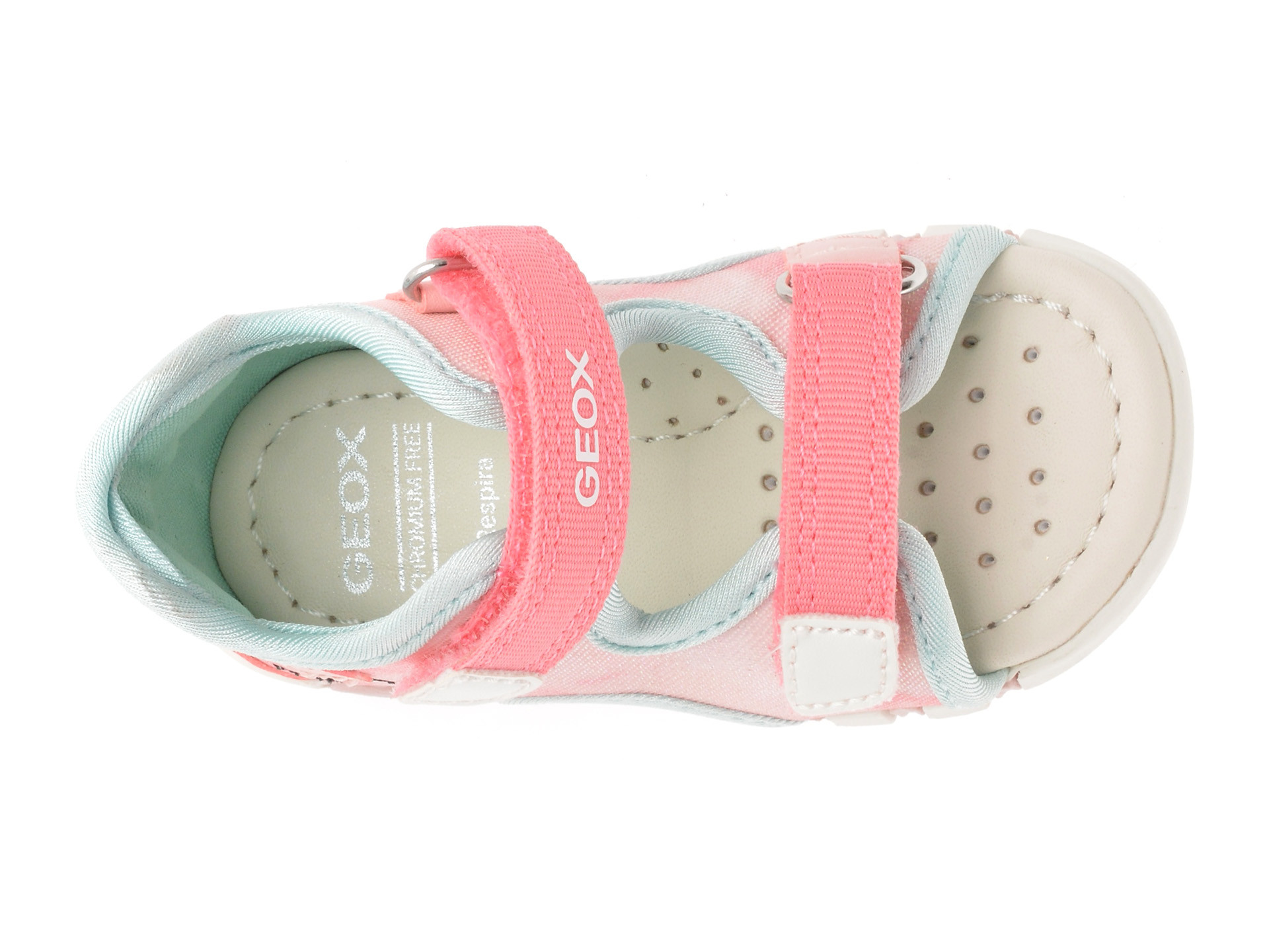 Sandale GEOX roz, B5517A, din material textil