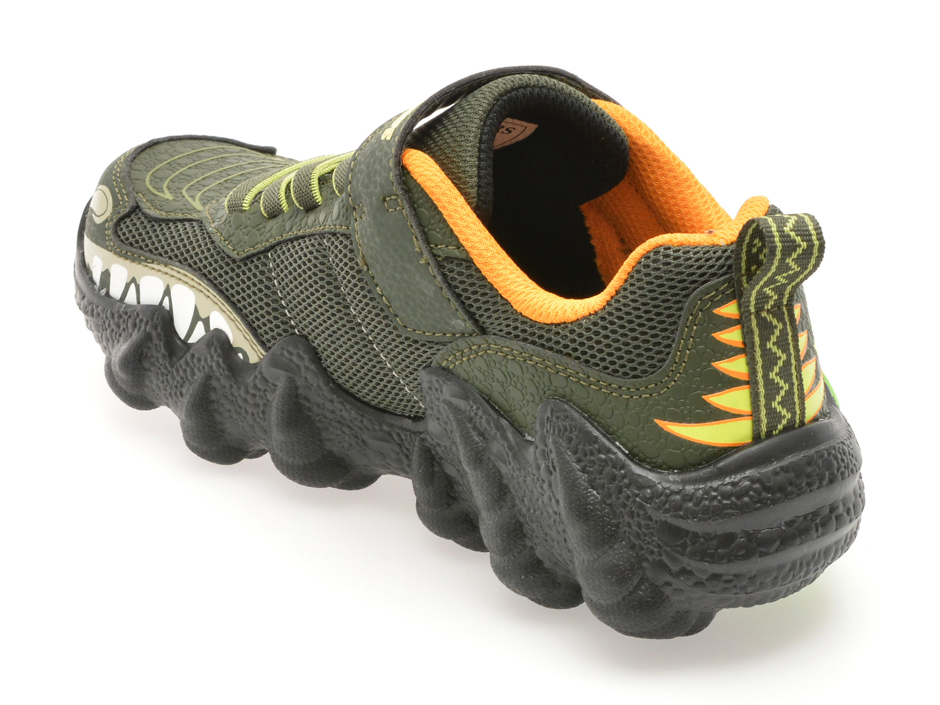 Pantofi sport SKECHERS kaki, SKECH-O-SAURUS LIGHTS 2.0, din material textil