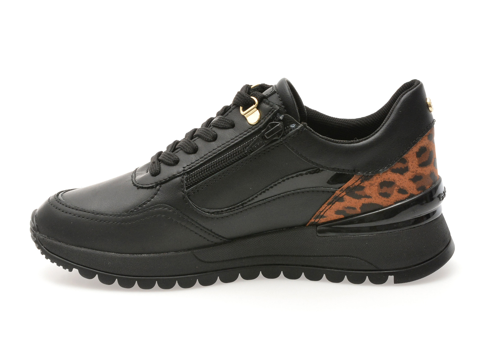 Pantofi sport GEOX negri, D5600A, din piele naturala