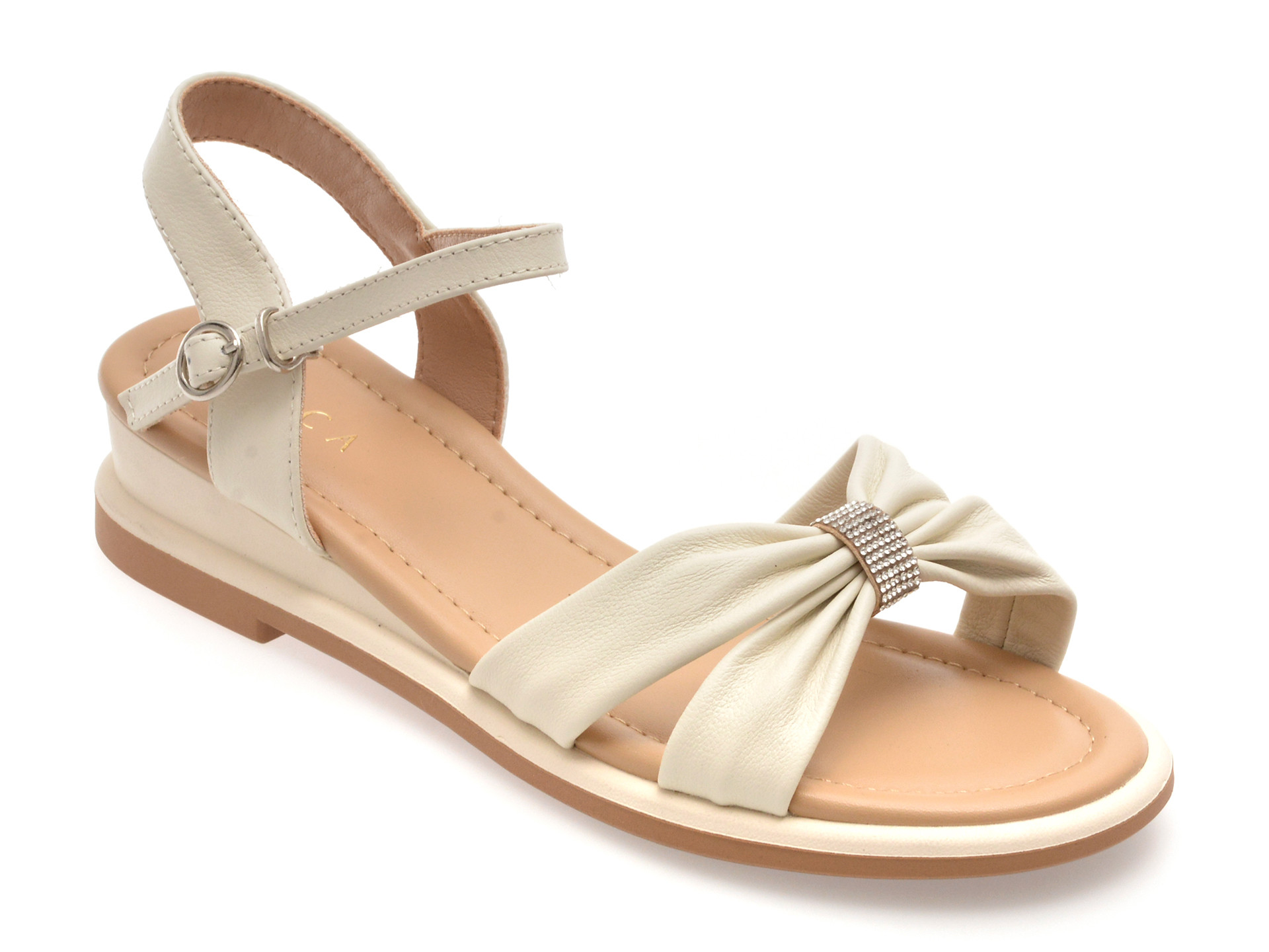 Sandale epica bej 1367h11 din piele naturala