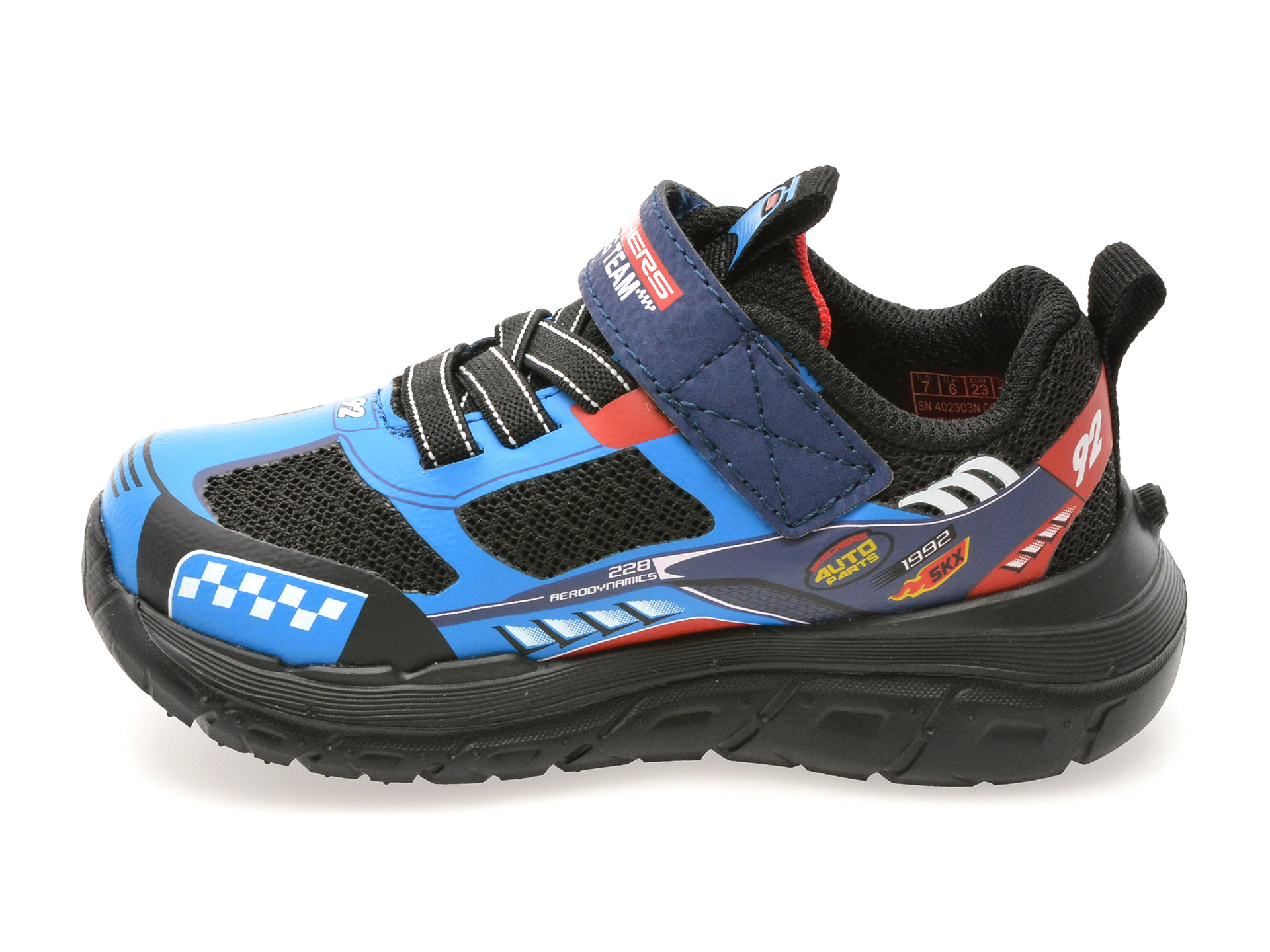 Pantofi sport SKECHERS albastri, SKECH TRACKS, din material textil