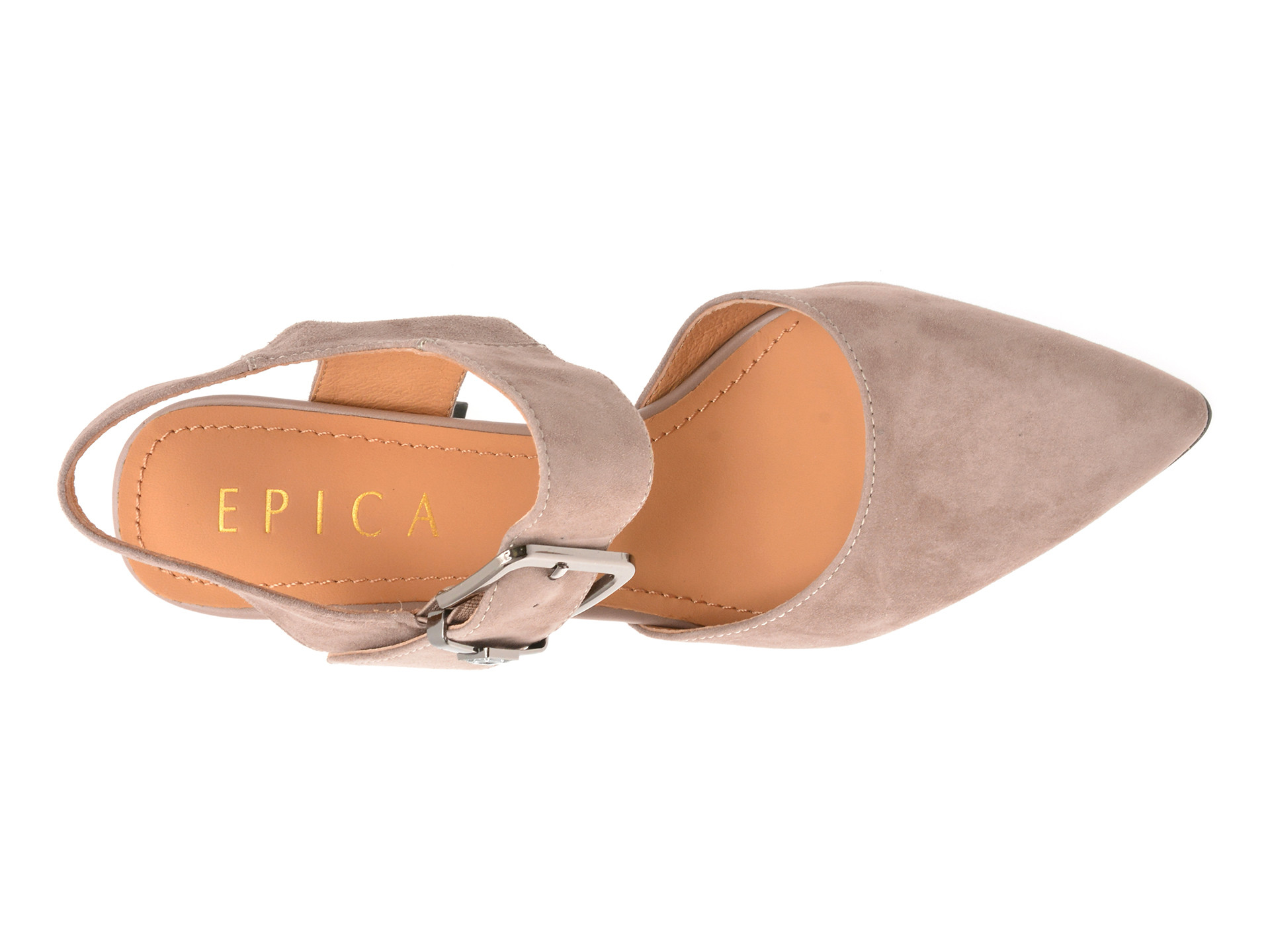 Pantofi EPICA gri, A962, din piele intoarsa