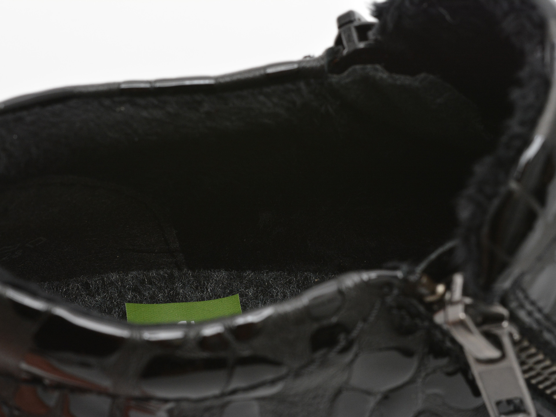 Ghete REMONTE negre, R7674, din piele naturala