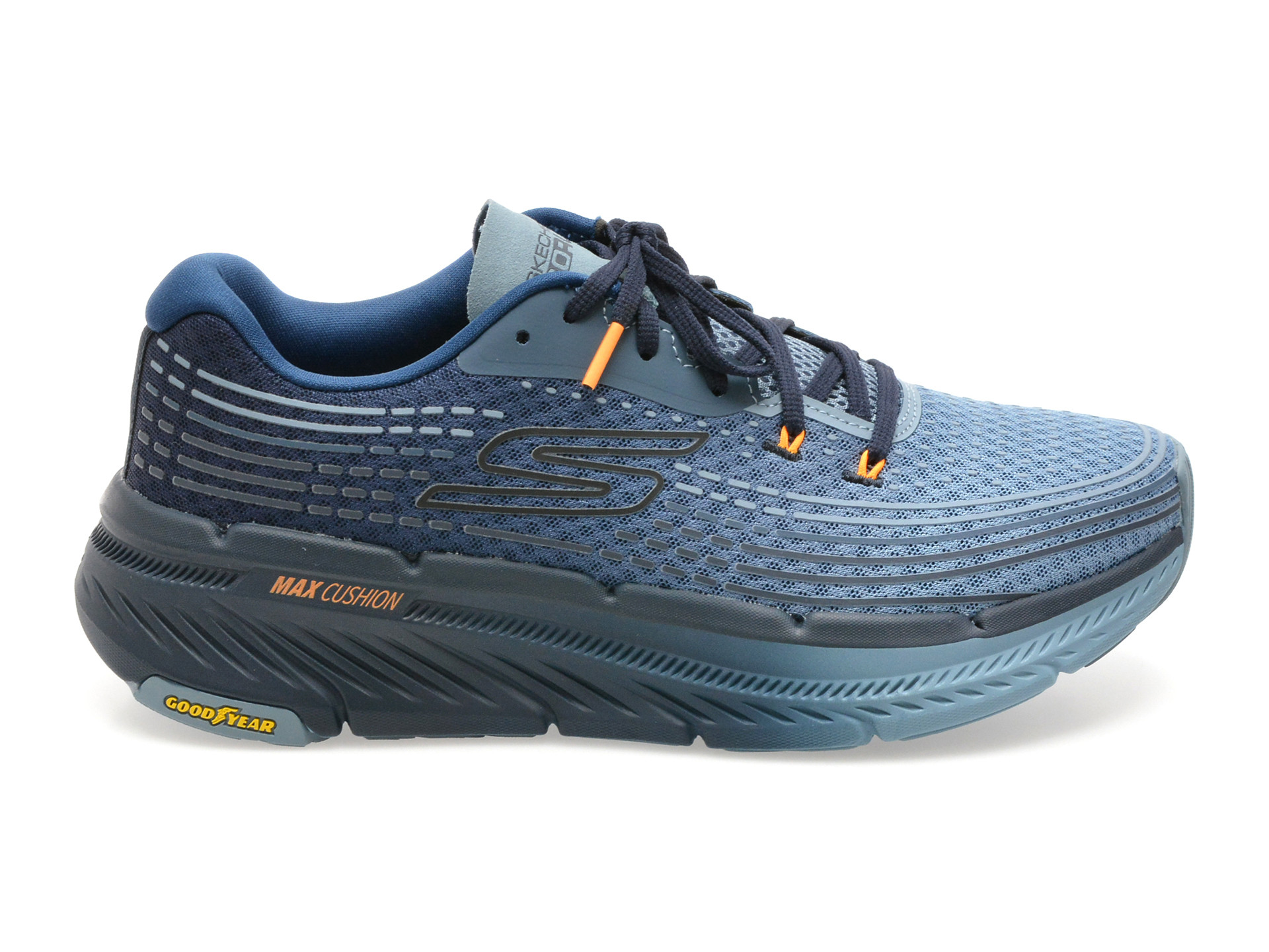 Pantofi sport SKECHERS bleumarin, MAX CUSHIONING PREMIER 2.0, din material textil