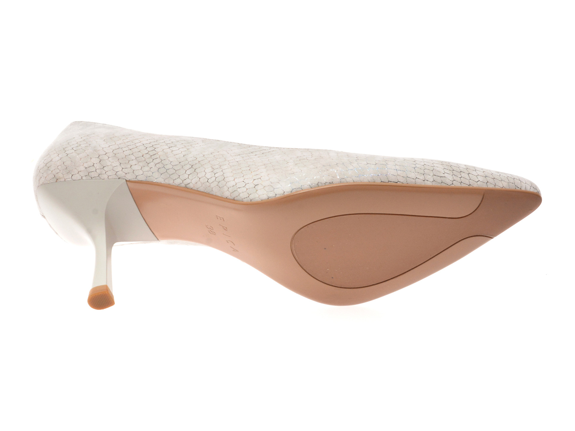 Pantofi eleganti EPICA gri, E301, din piele naturala