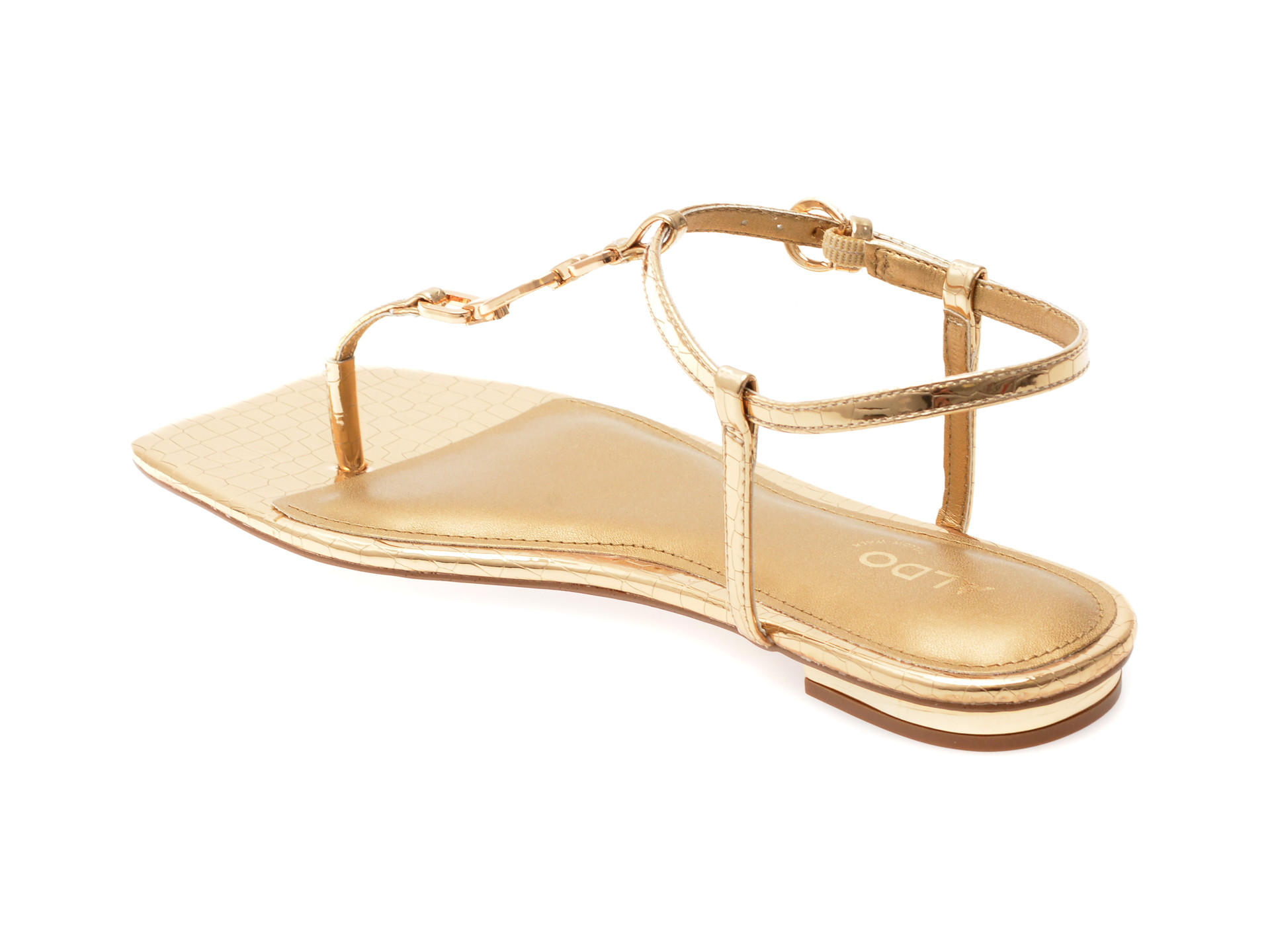 Sandale ALDO aurii, LORENZA 711, din piele ecologica