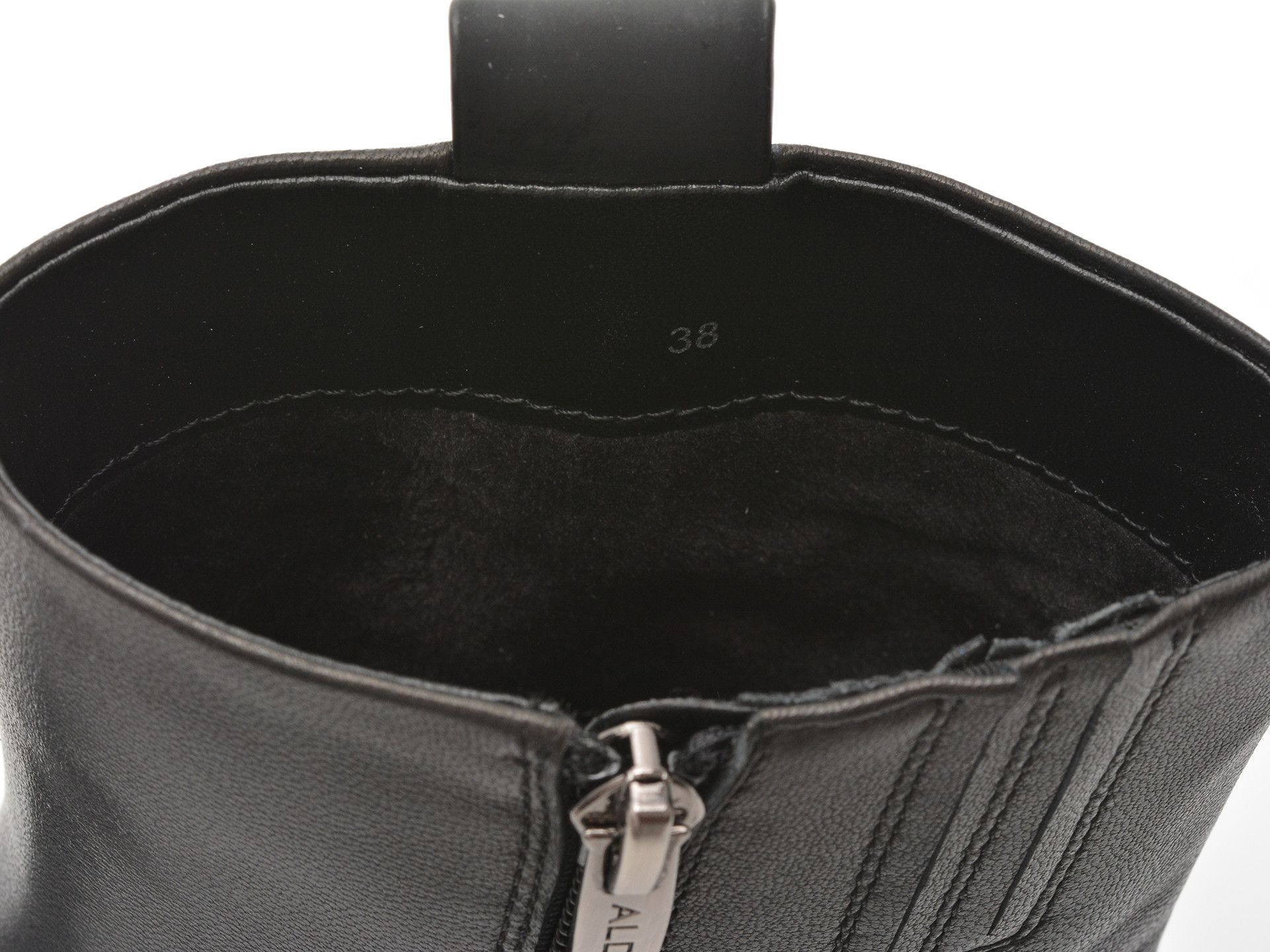 Ghete ALDO negre, AT91, din piele naturala