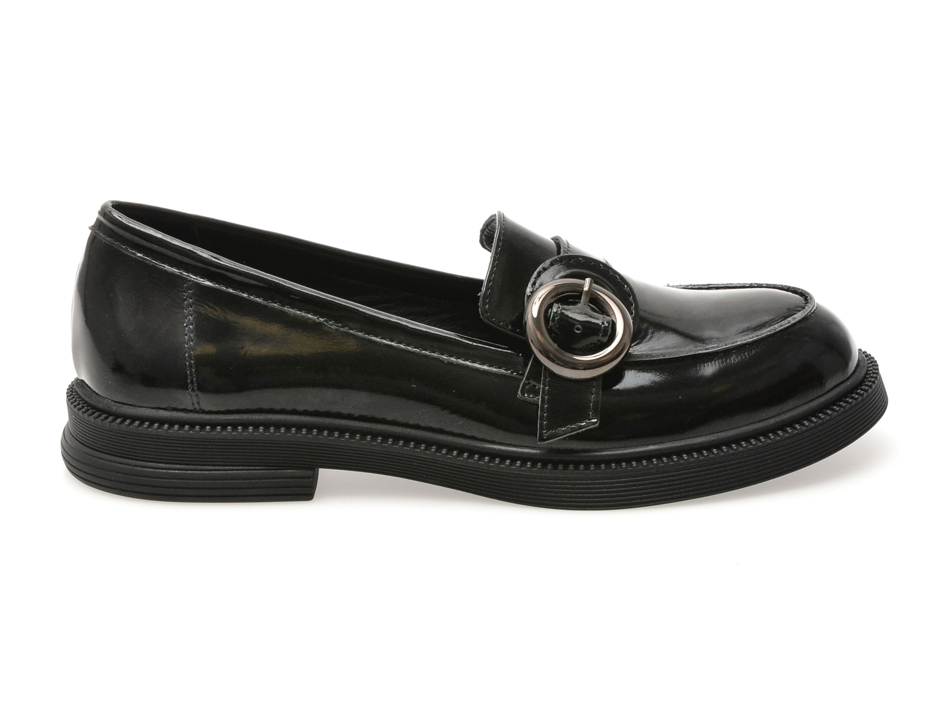 Mocasini EPICA negri, 3811402, din piele naturala lacuita