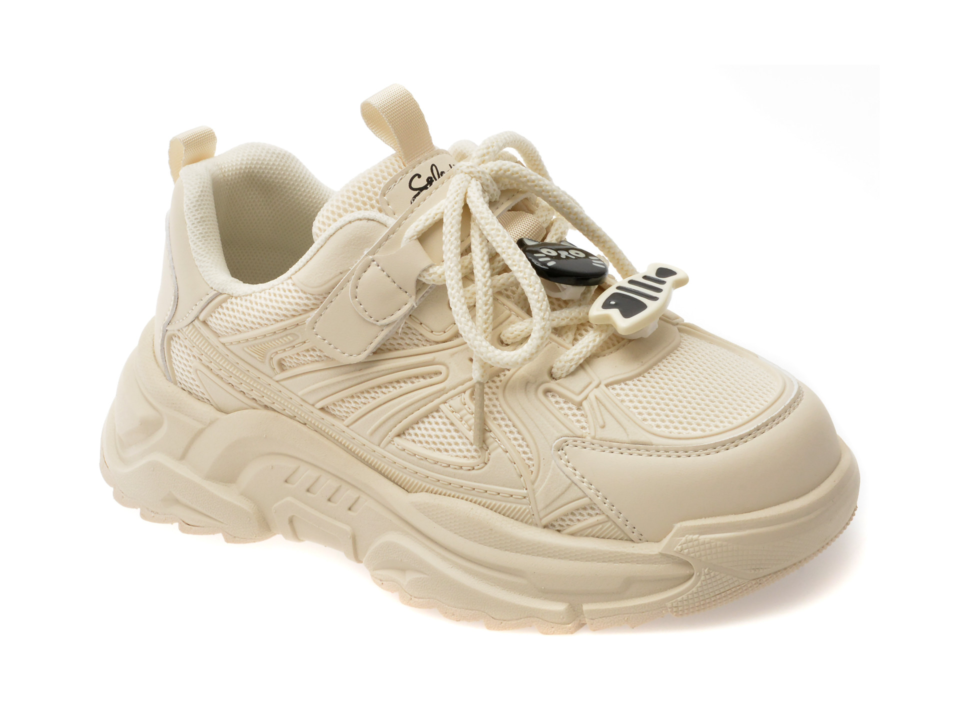 Pantofi sport SELECTION KIDS albi, 2510, din material textil