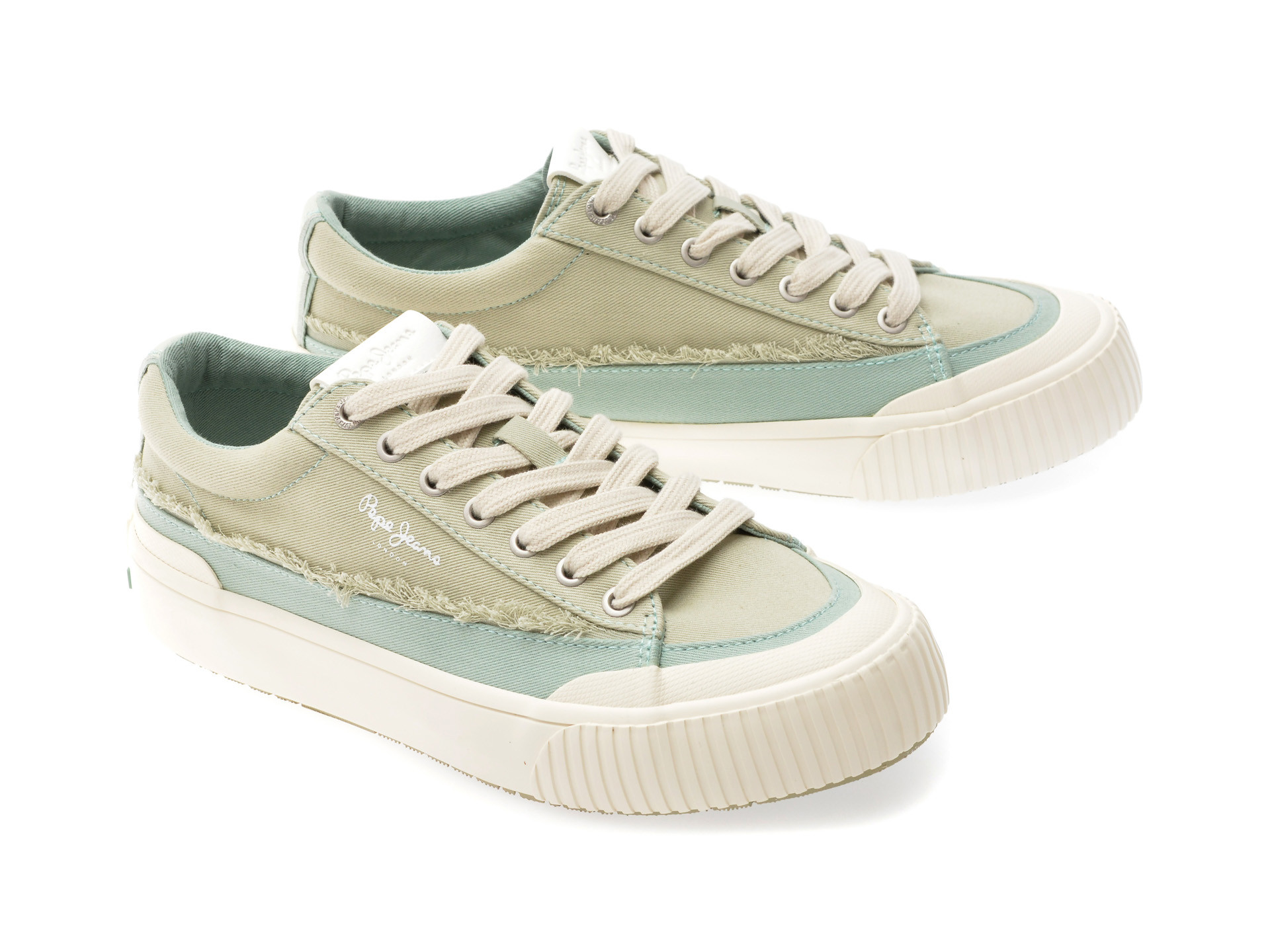 Pantofi sport PEPE JEANS verzi, BEN FRESH, din material textil