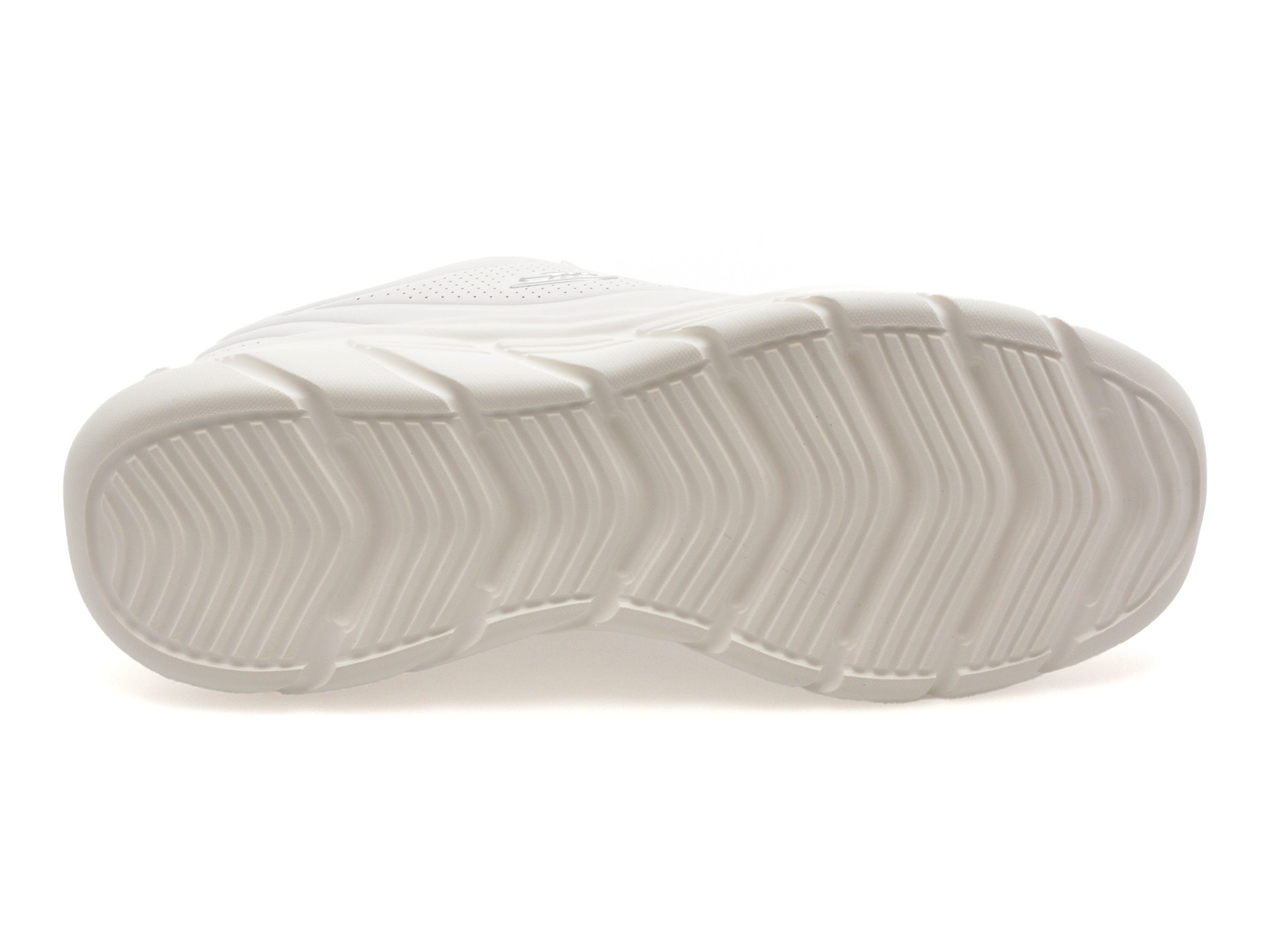 Pantofi sport SKECHERS albi, BOBS B FLEX LO, din piele ecologica
