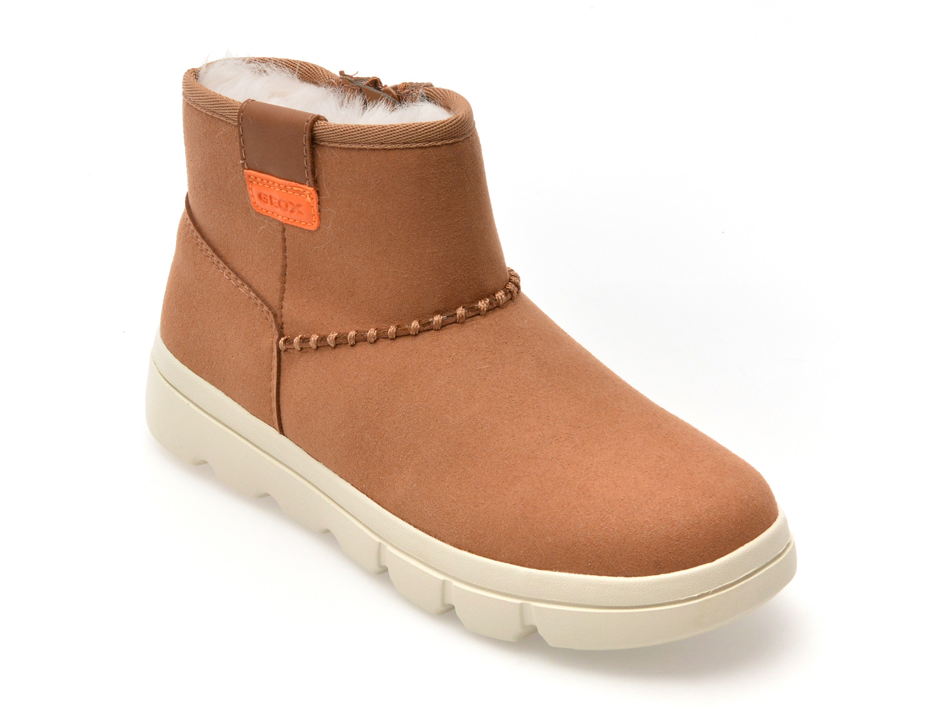 Ghete GEOX maro, J56NCA, din piele ecologica