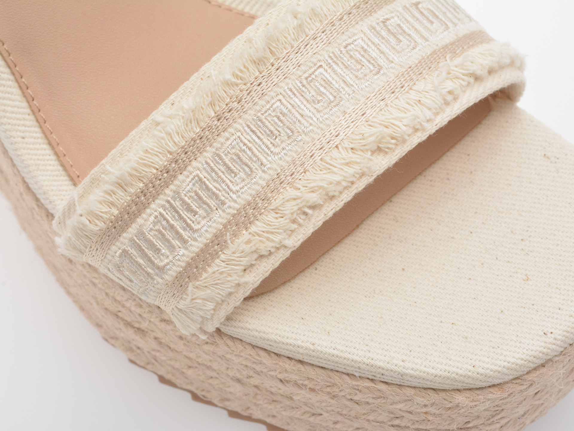 Sandale ALDO albe, ABERITRAM 110, din material textil