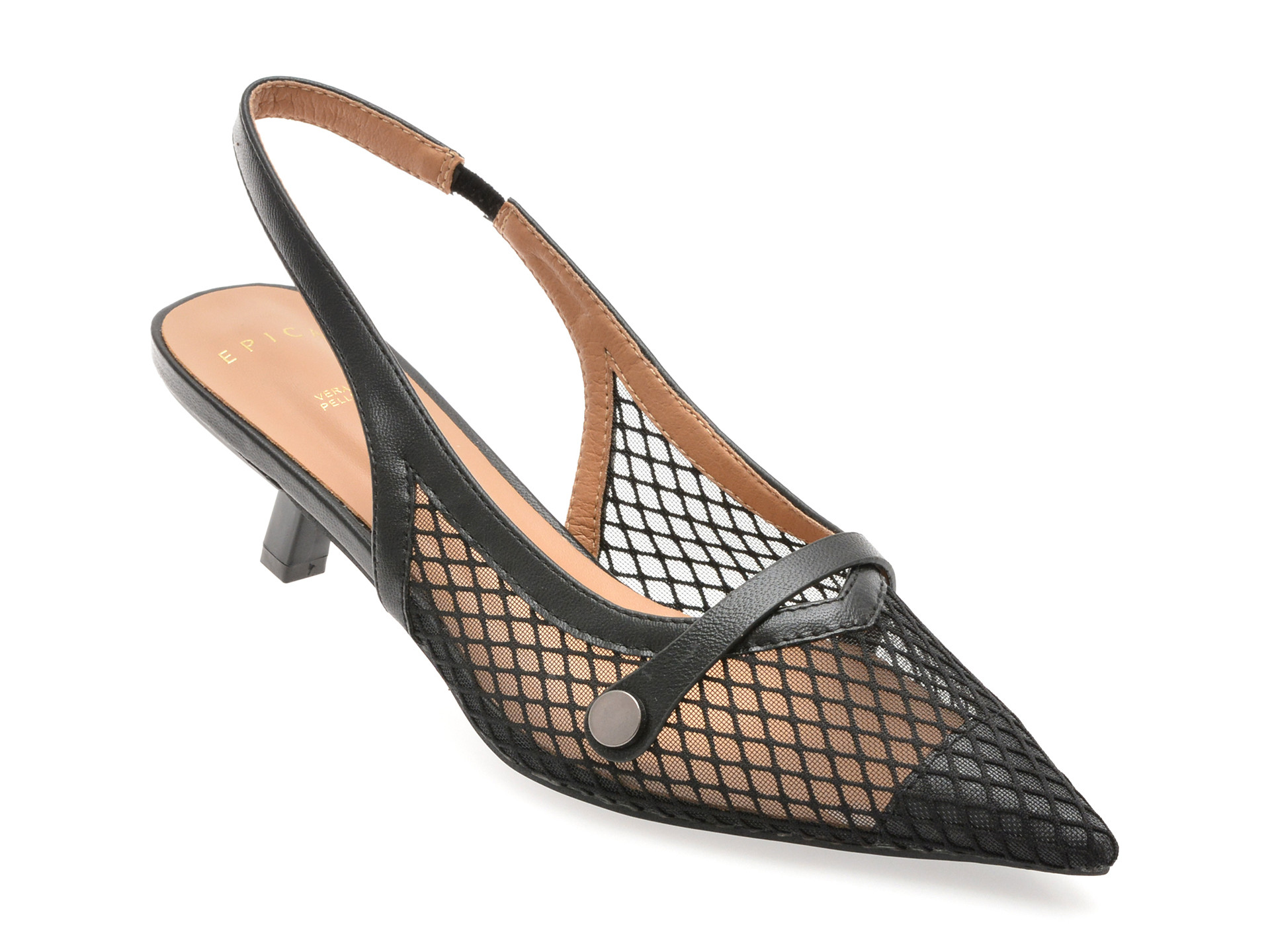 Pantofi eleganti EPICA negri, 82979, din material textil