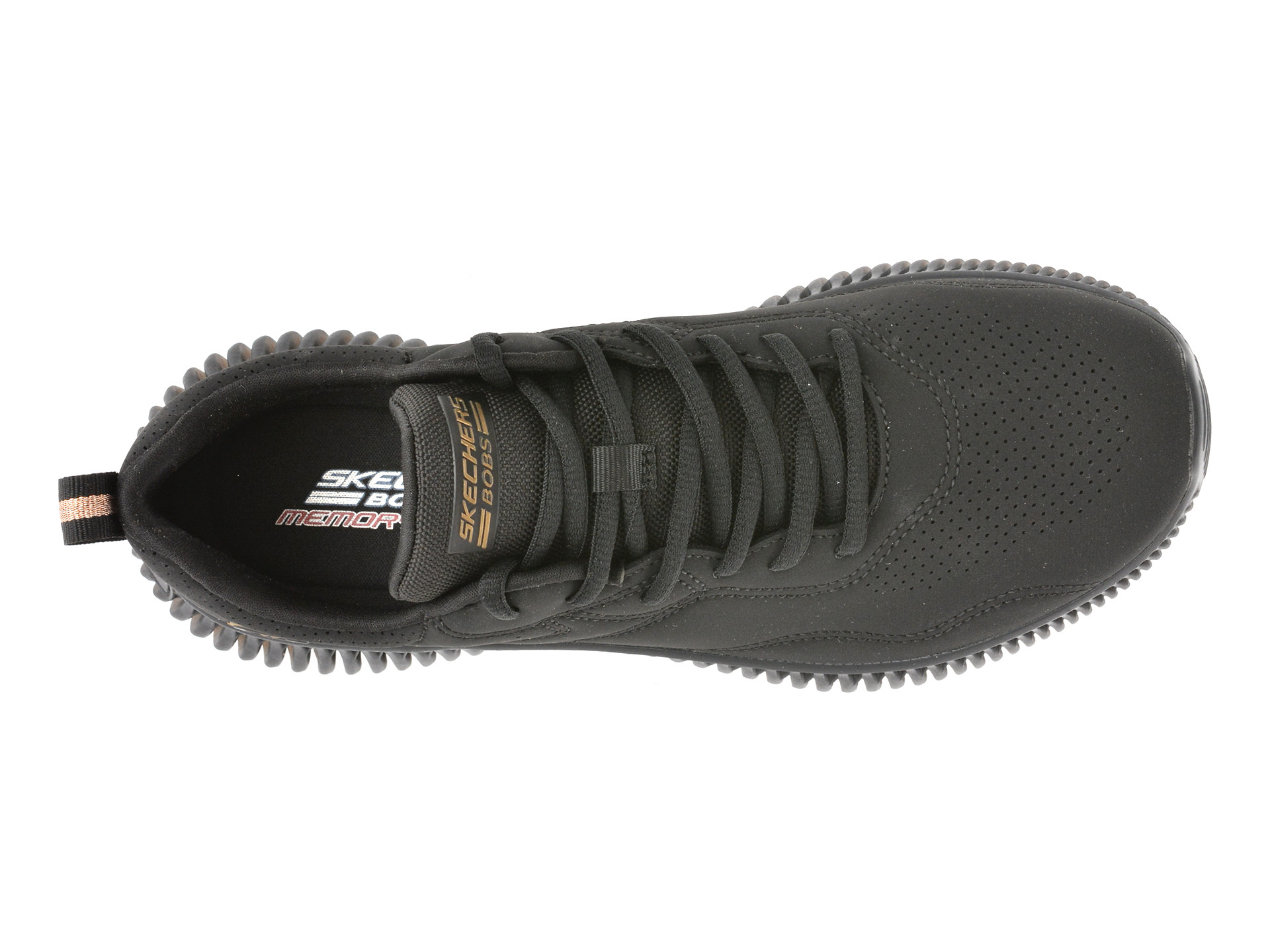 Pantofi sport SKECHERS negri, BOBS GEO, din piele ecologica