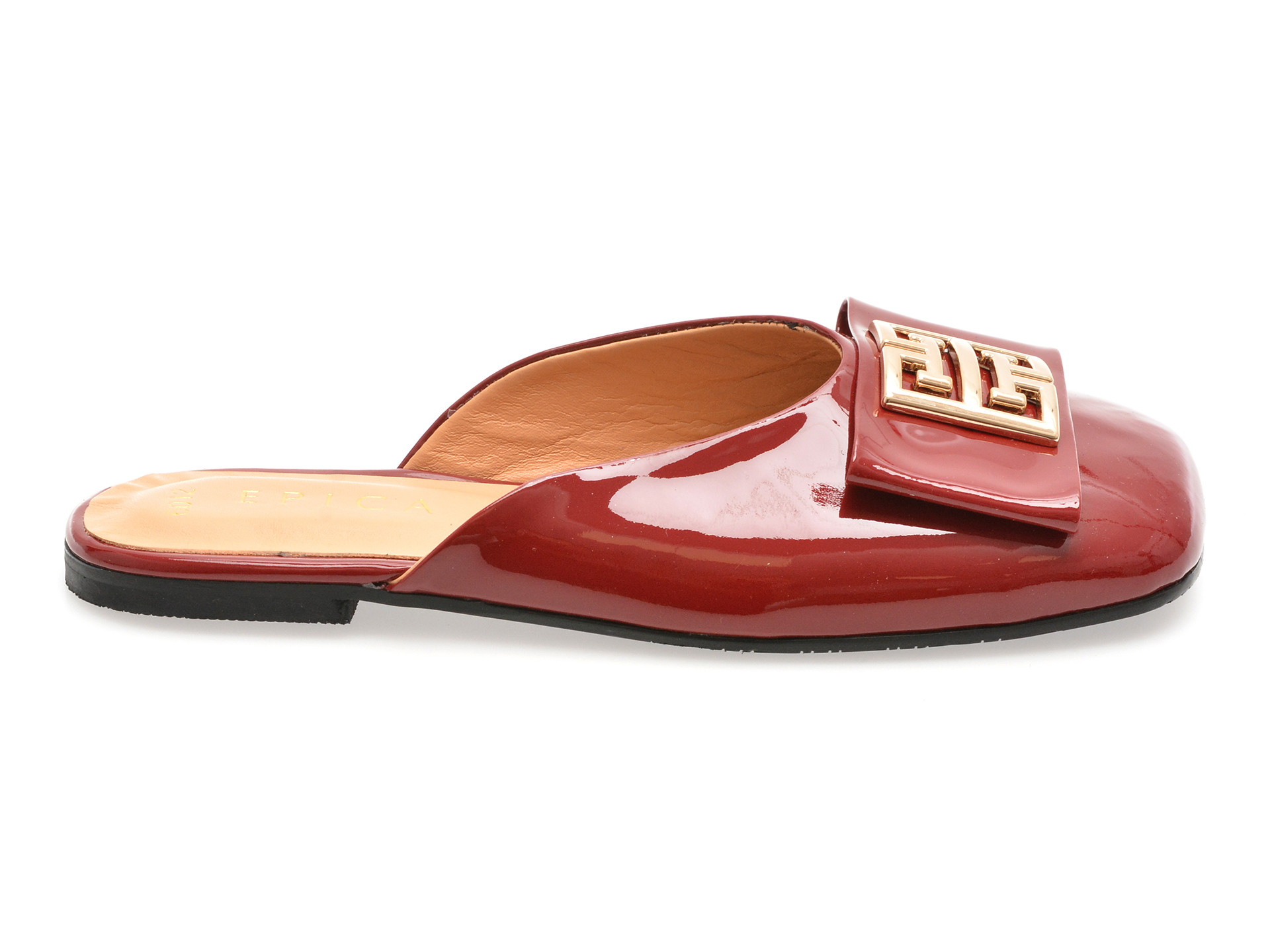 Papuci EPICA rosii, 6296012, din piele naturala lacuita